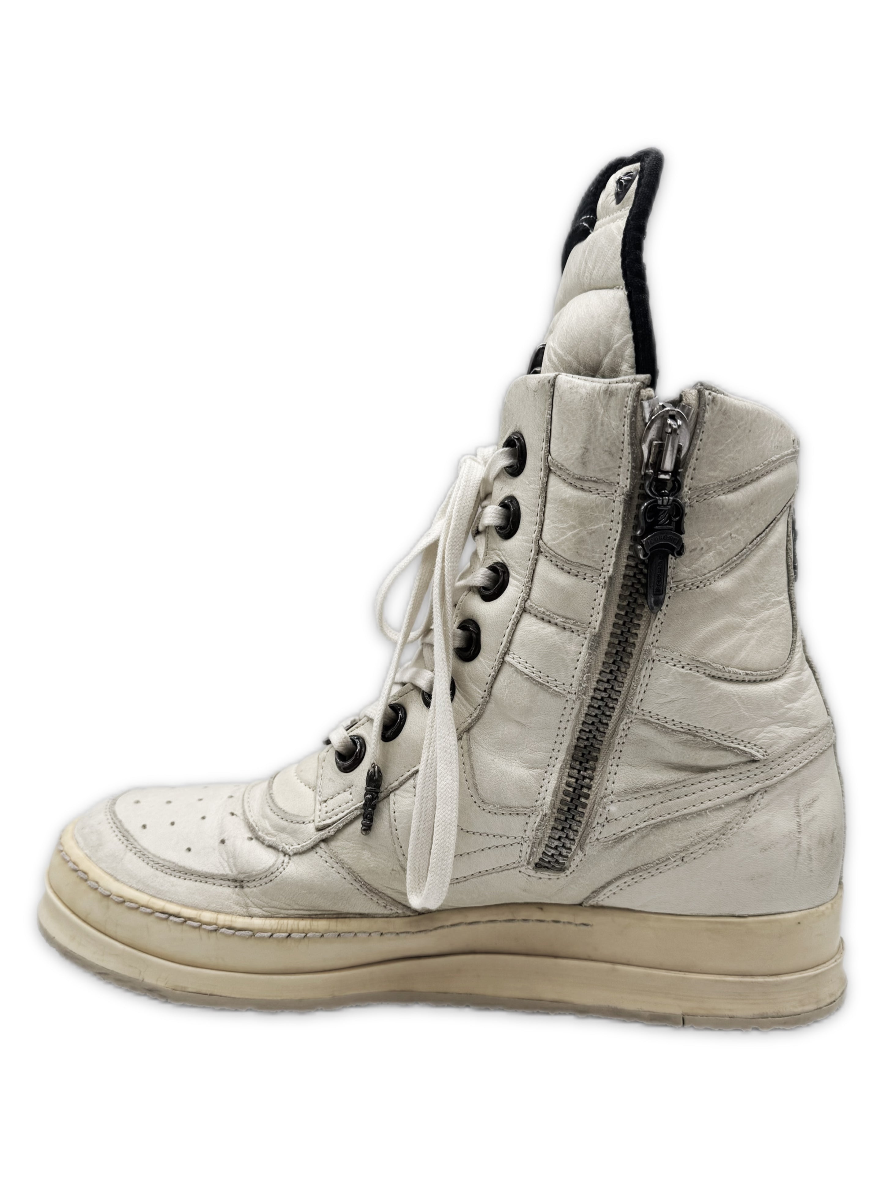 SS06 Rick Owens x Chrome Hearts OG Cross Milk Dunk Sneakers