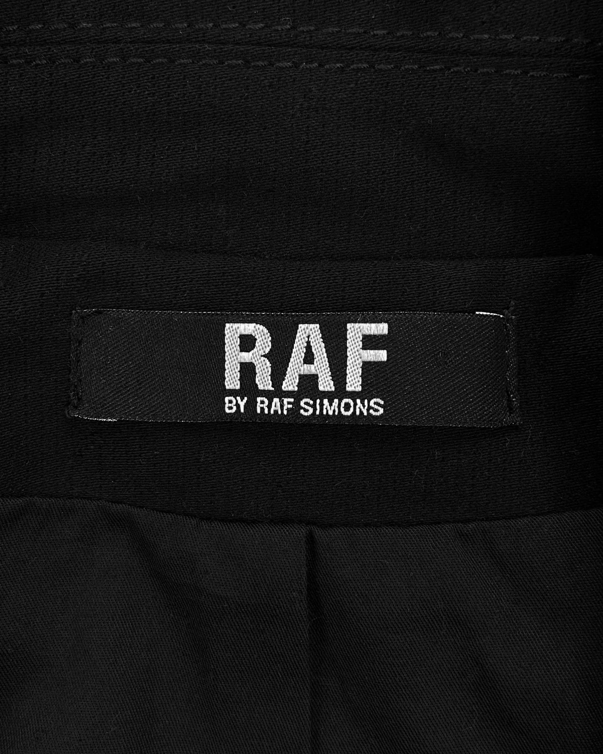 Raf by Raf Simons Asymmetric Belted Cargo Double Riders Jacket