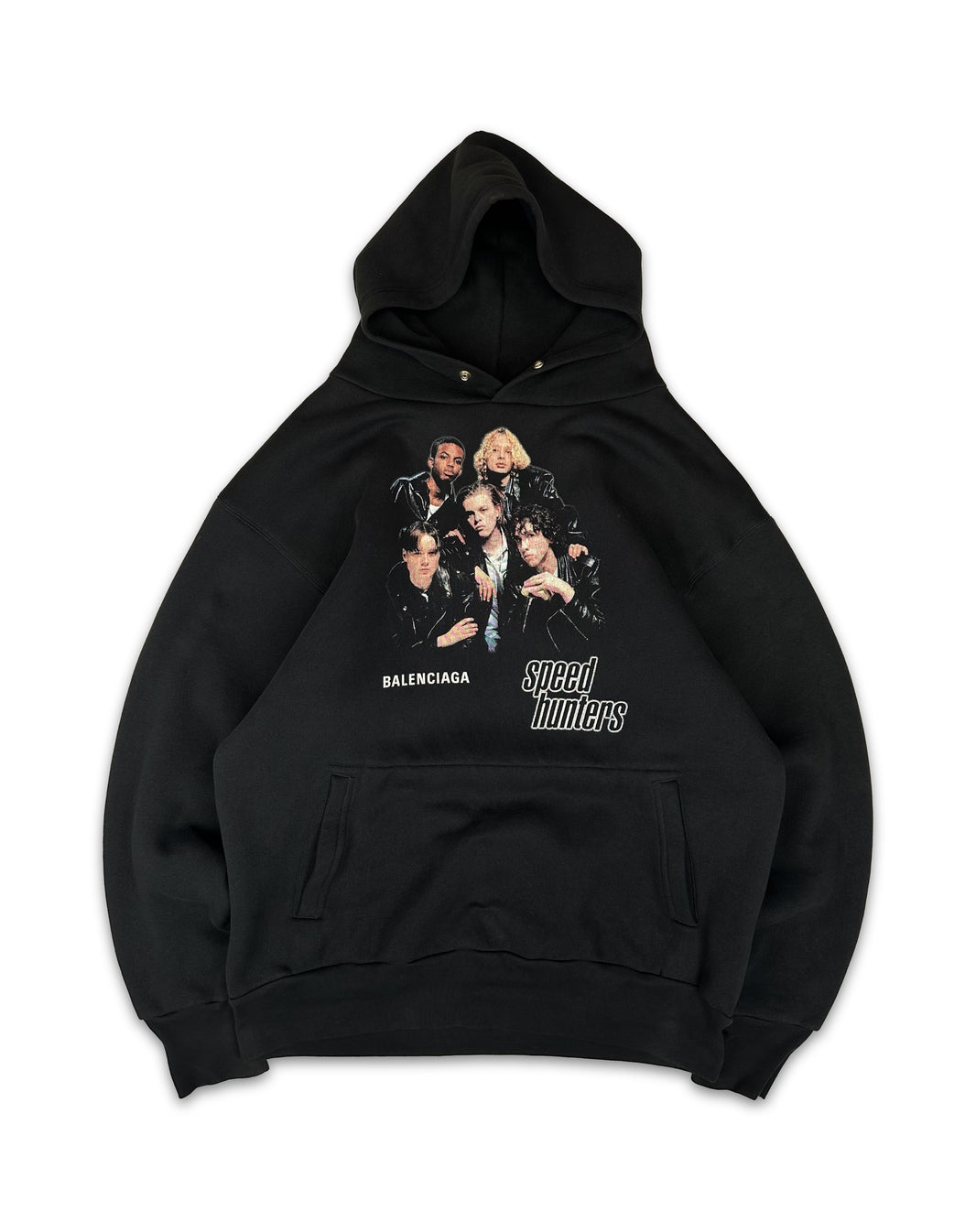 AW18 Balenciaga ‘Speedhunters’ Black Double Layered Hoodie
