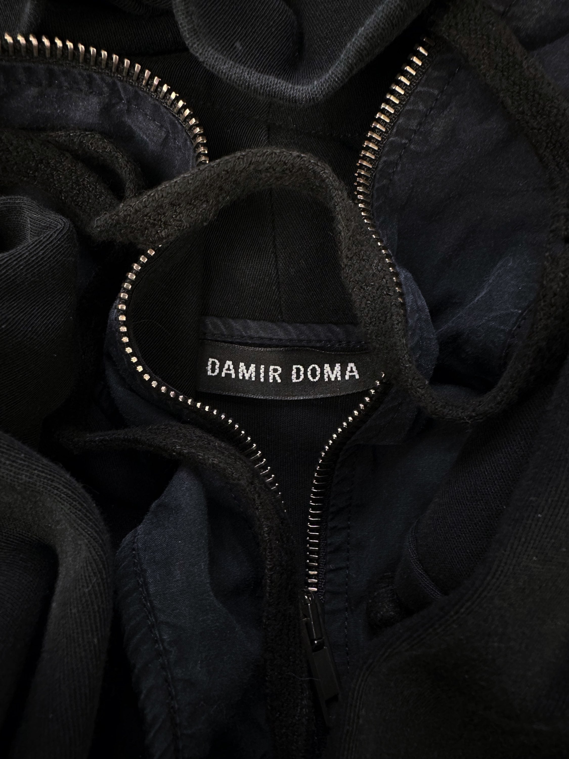 Damir Doma Black Two Tone Quarter-zip Fleece Jacket