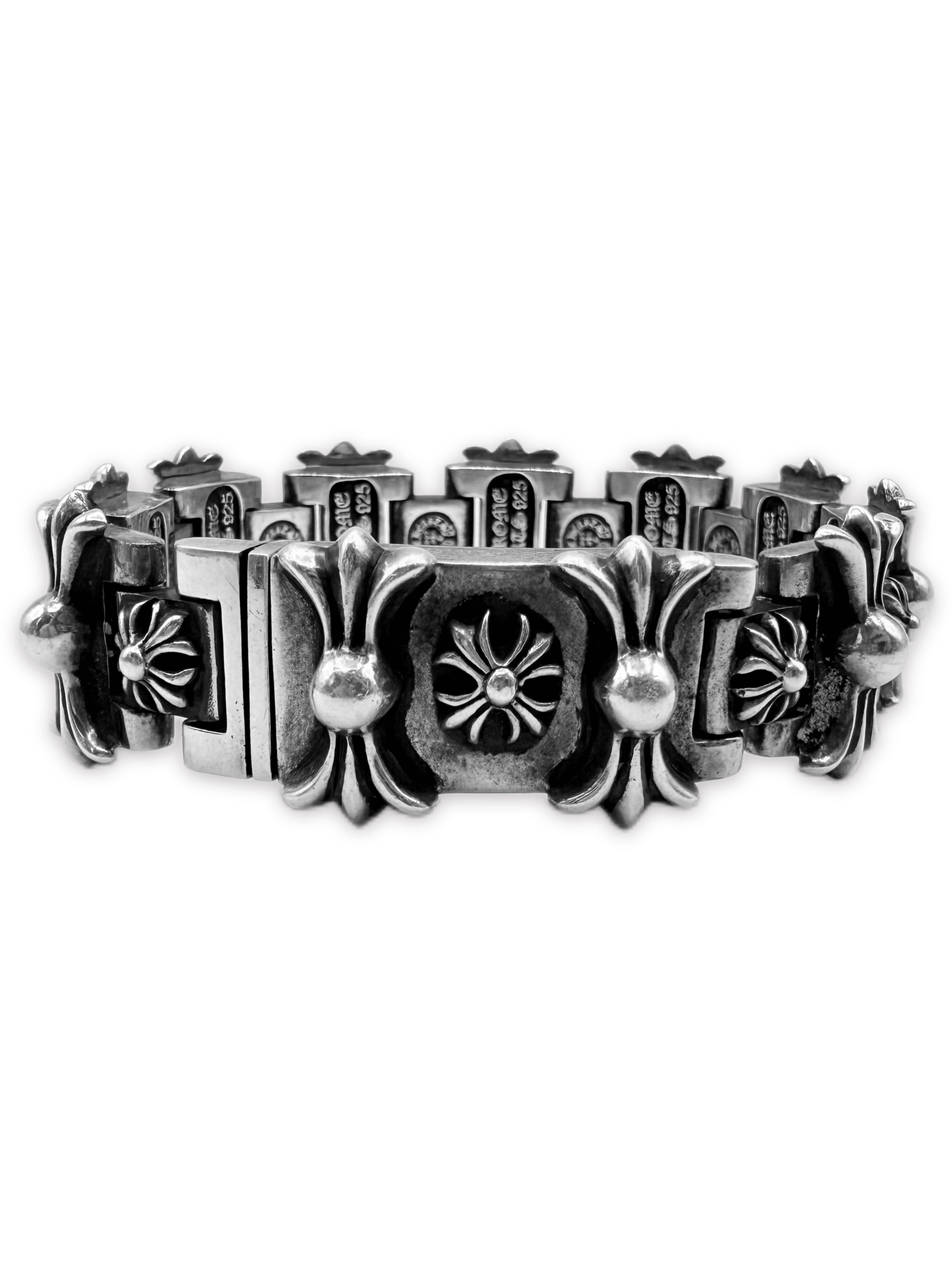 Chrome Hearts ‘H Link’ .925 Silver Fleur Plus Bracelet