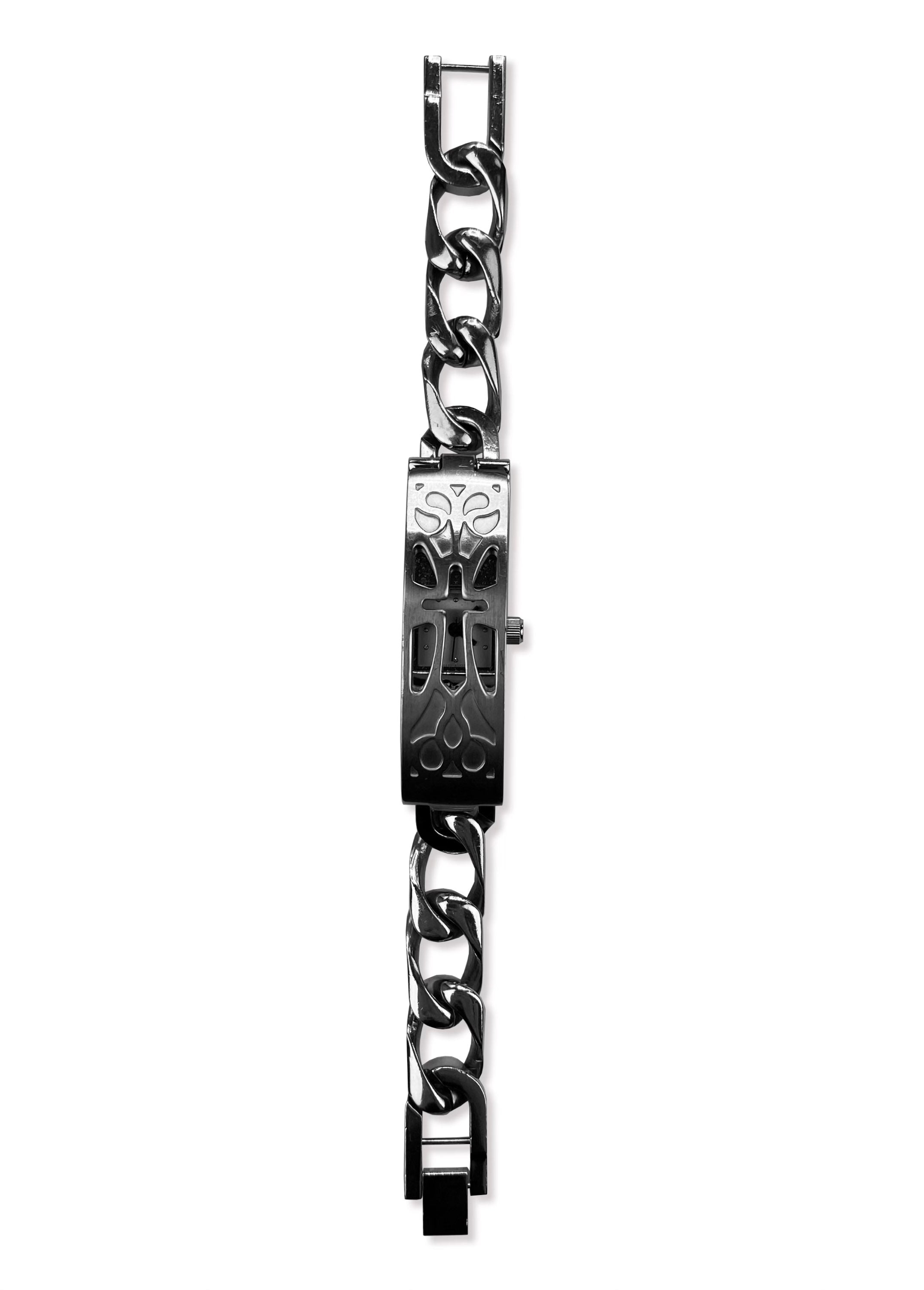 Jean Paul Gaultier Trompe L’Oeil Hinged Gothic Cross Watch