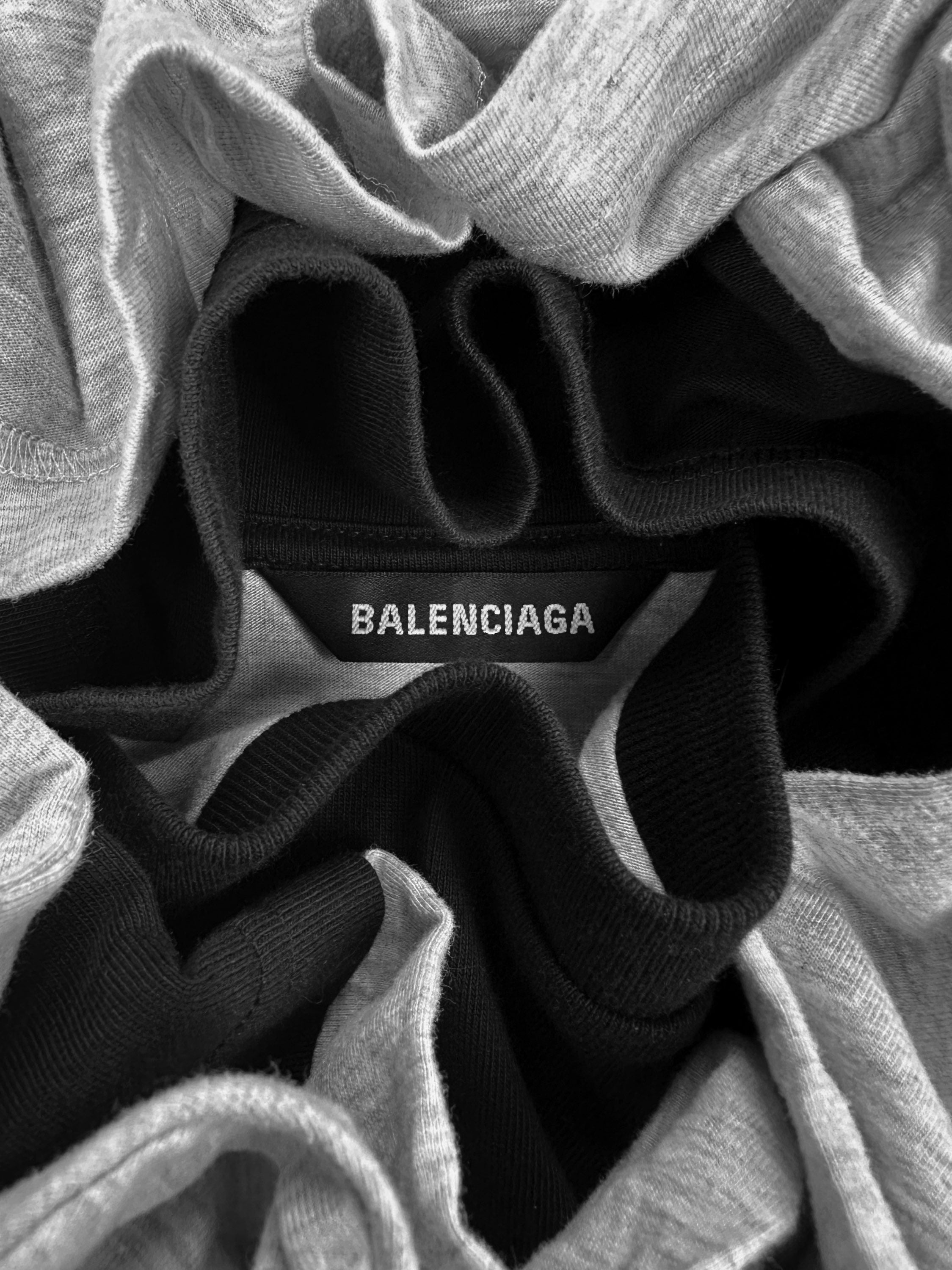 SS20 Balenciaga ‘One Like, Two Likes’ Double Layered Slogan T-Shirt