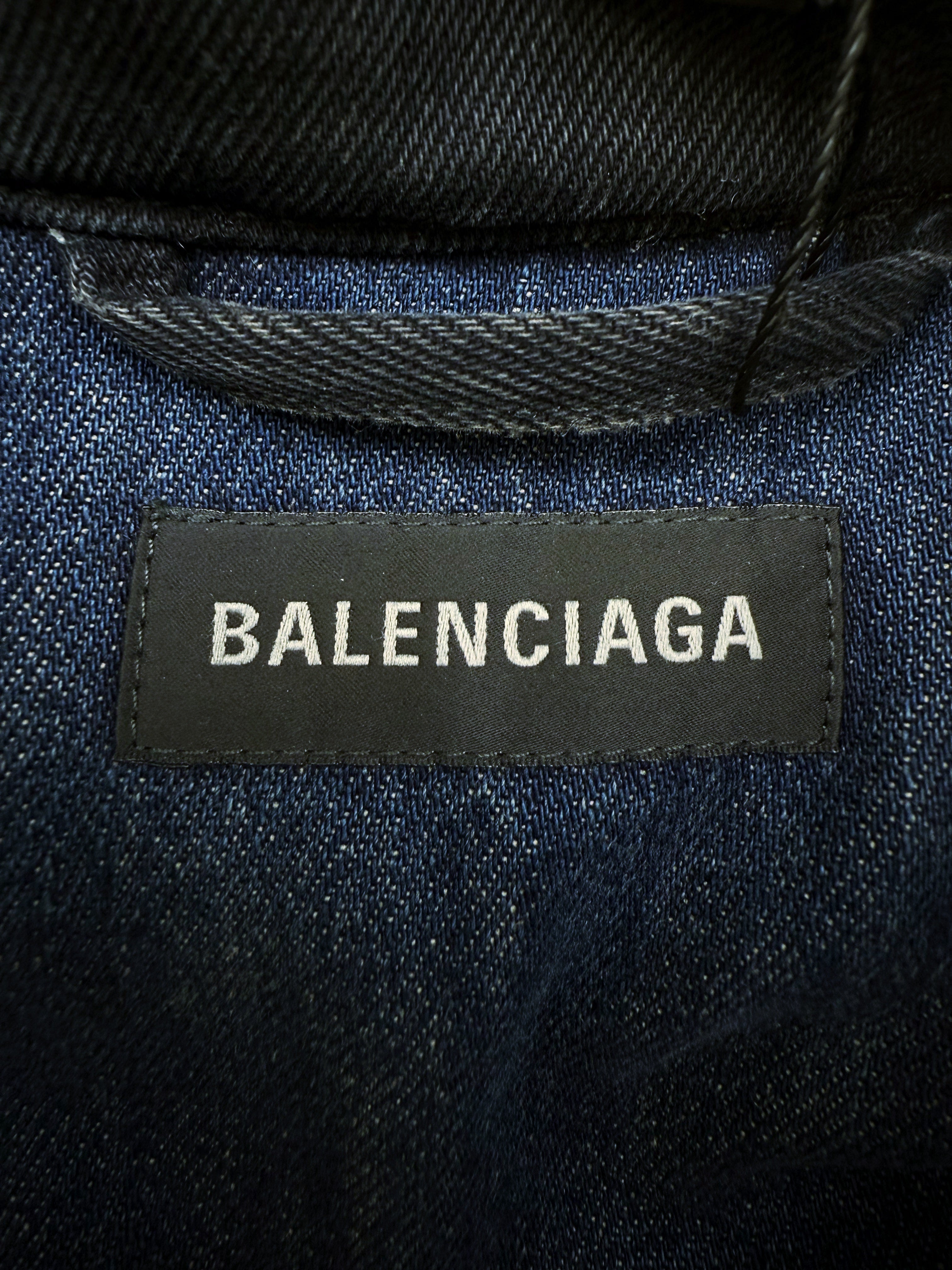 SS22 Balenciaga ‘Padded’ Oversized Washed Denim Jacket