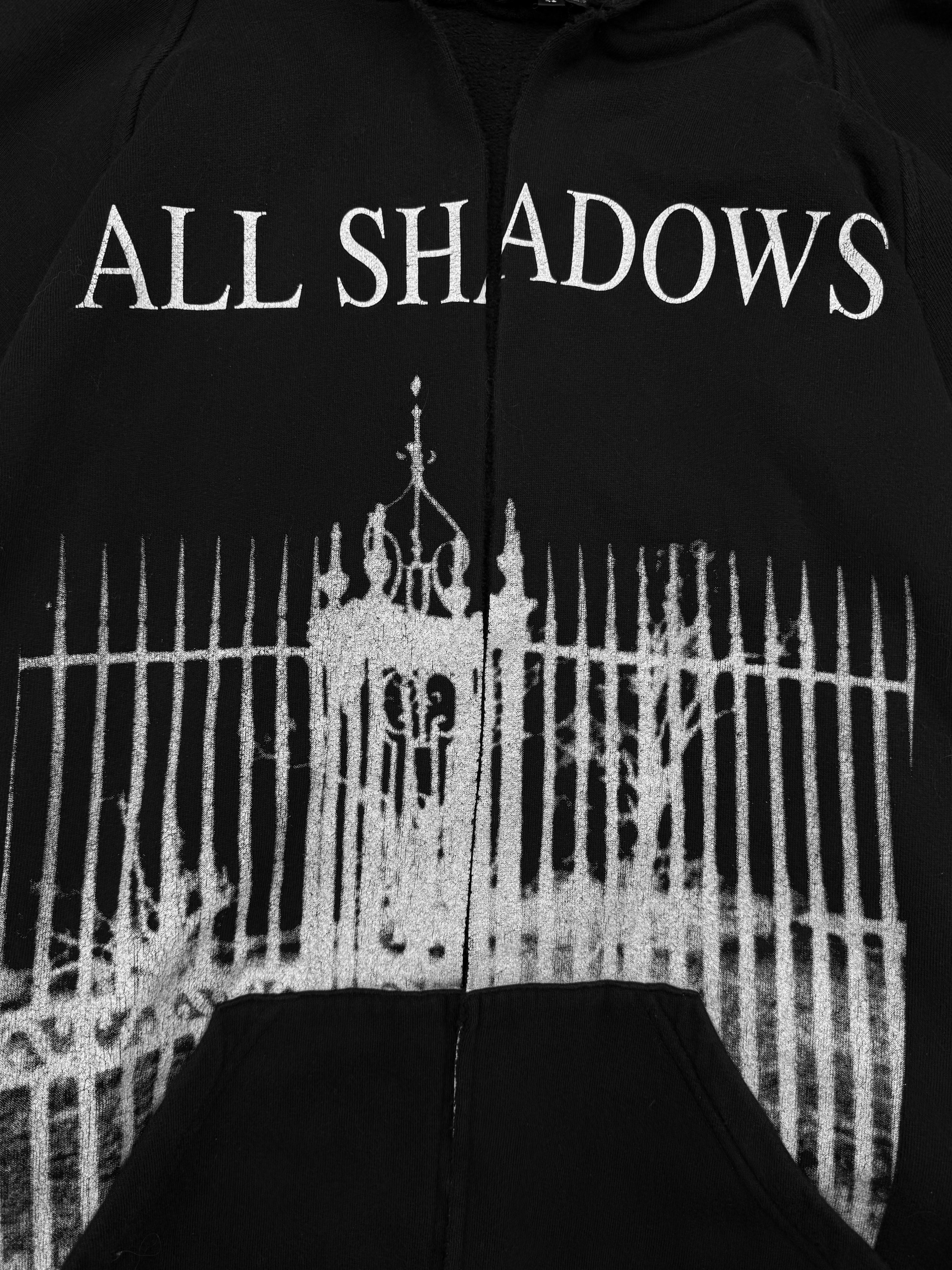 AW05 Raf Simons ‘All Shadows’ Oversized Black Graphic Hoodie