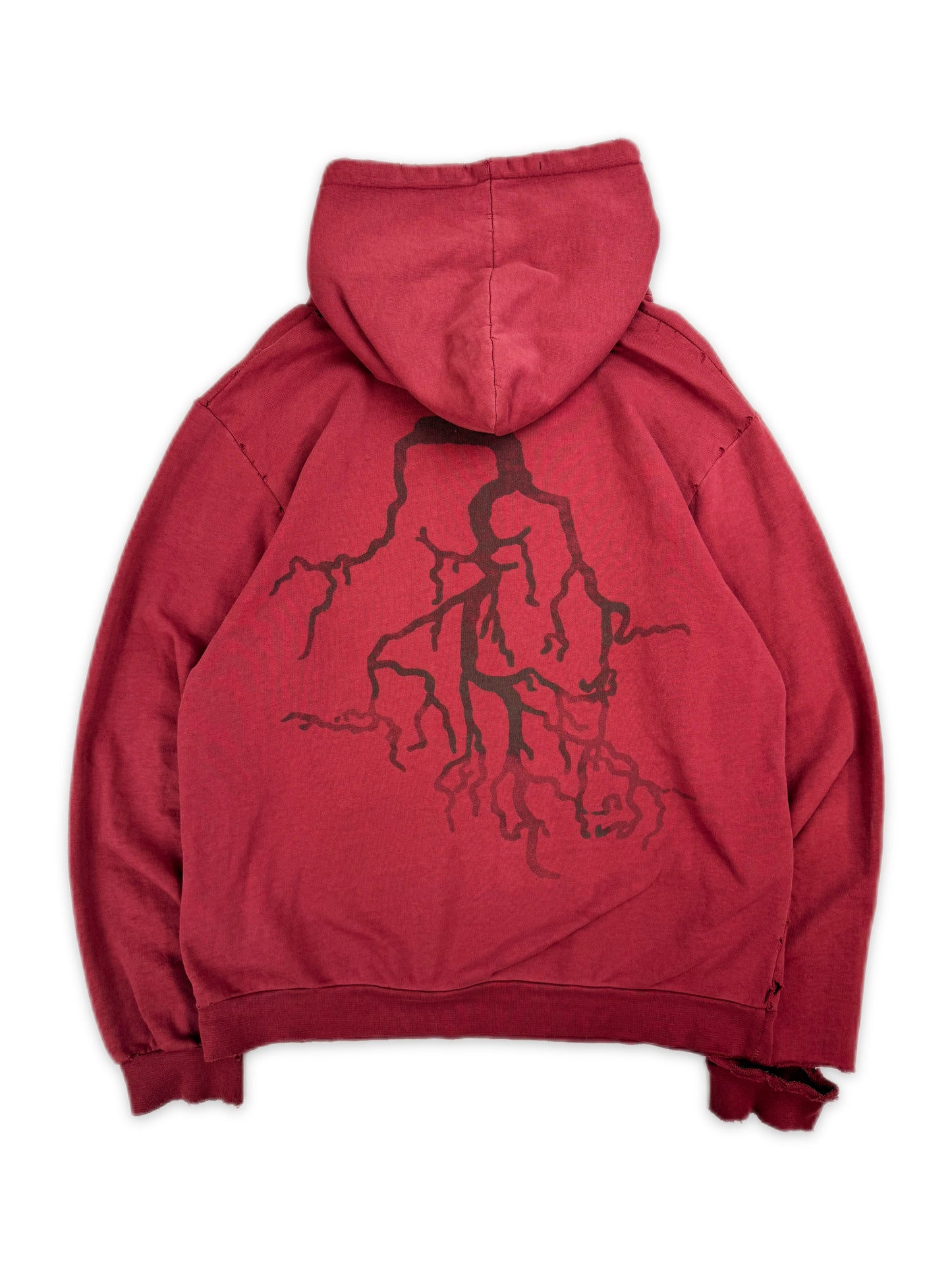AW02 Raf Simons ‘Virginia Creeper’ Red Faded Roots Hoodie