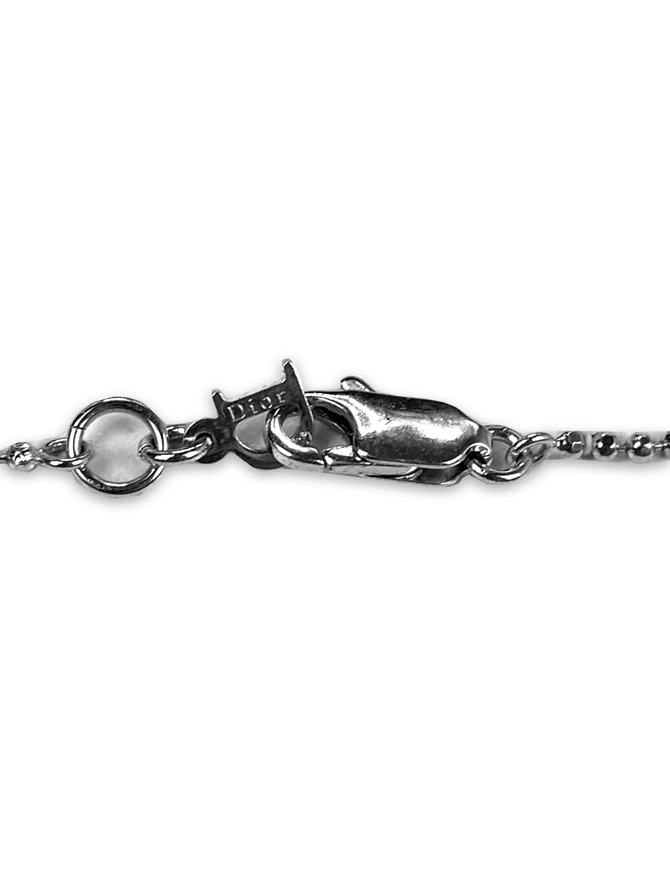 00s Dior ‘Dice’ Silver Trotter Monogram Bracelet