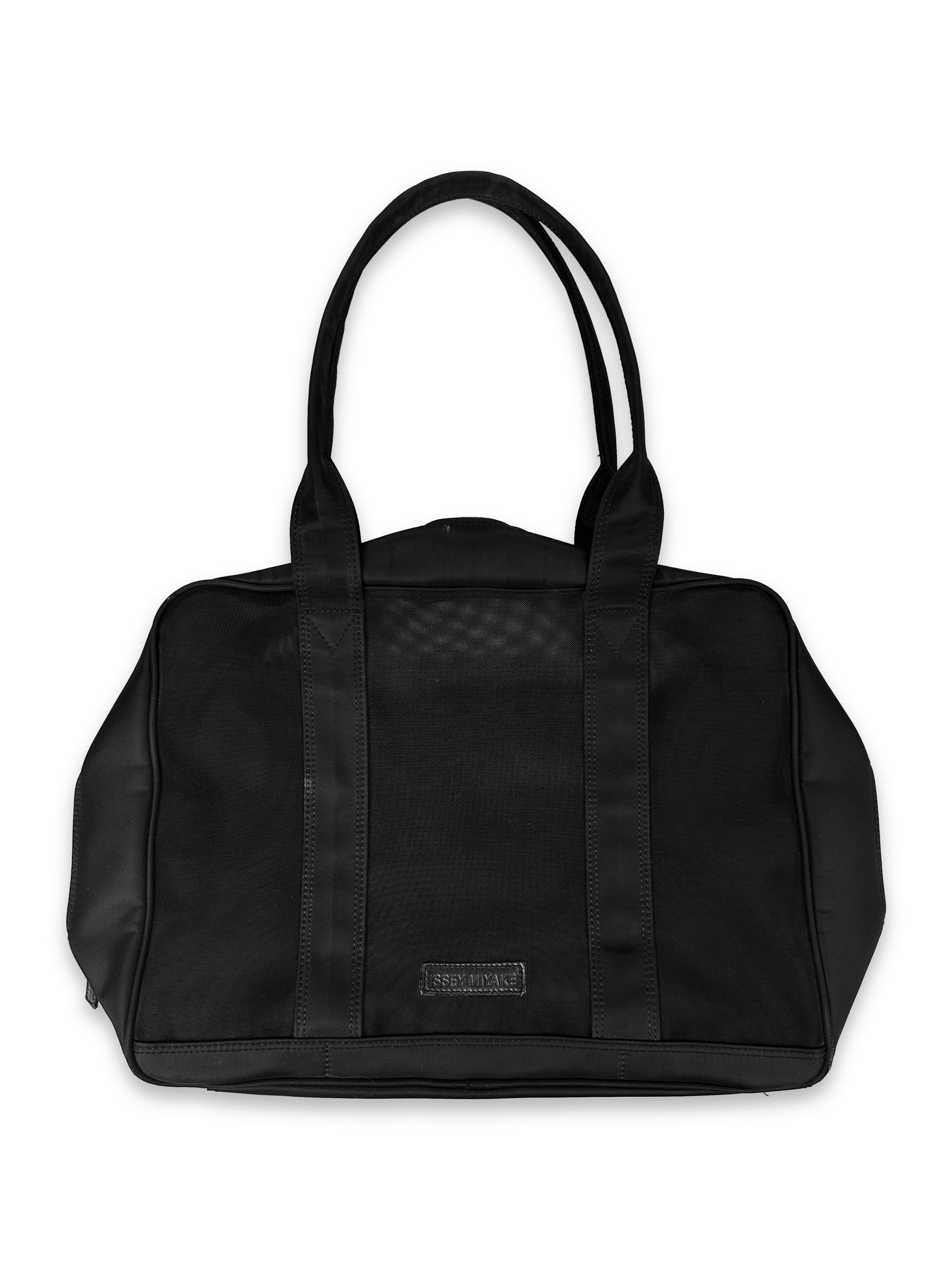 90s Issey Miyake Black Nylon Mesh Duffle Bag