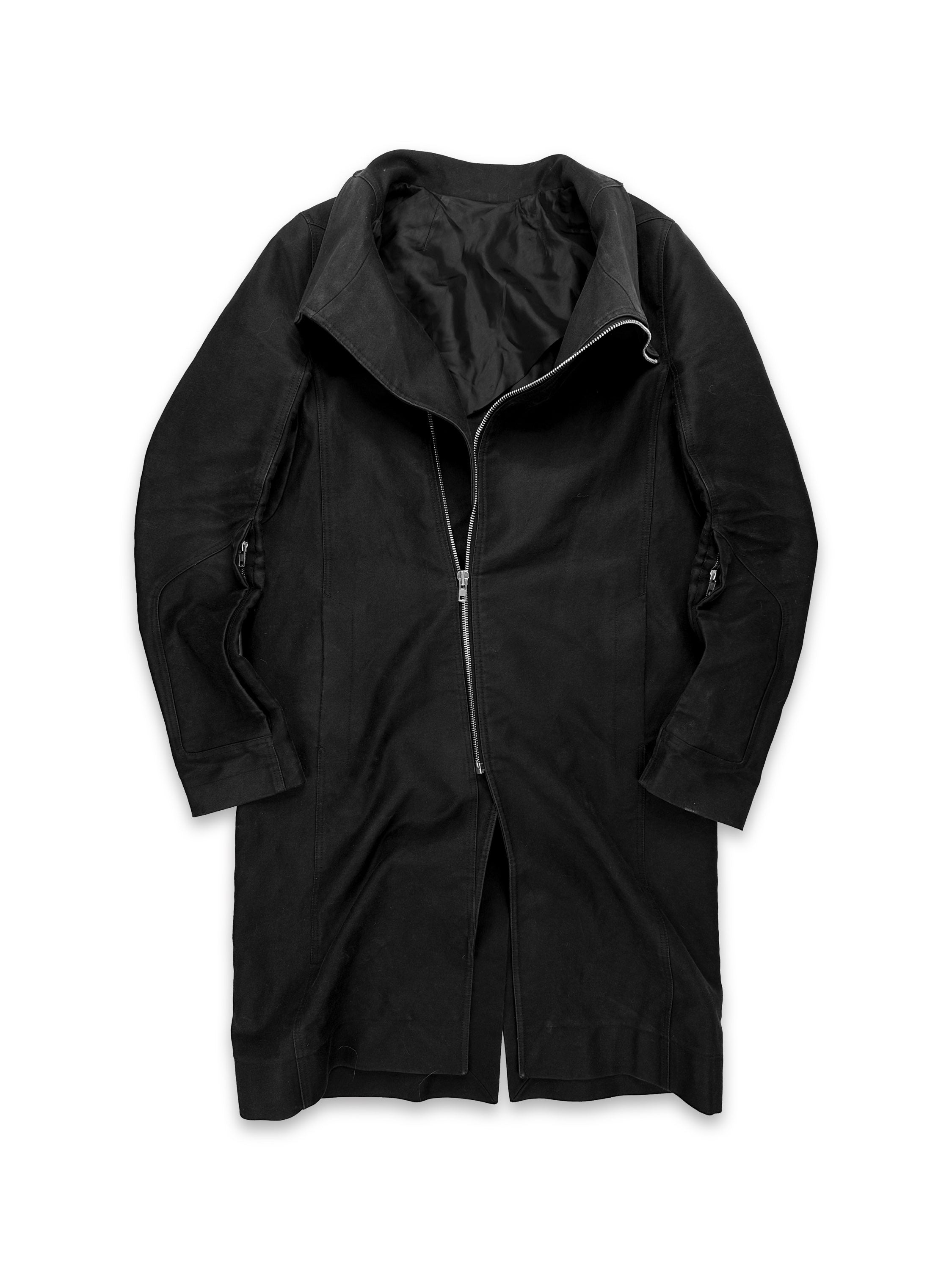 AW14 Rick Owens ‘Moody’ Black Double Breasted Trench Coat