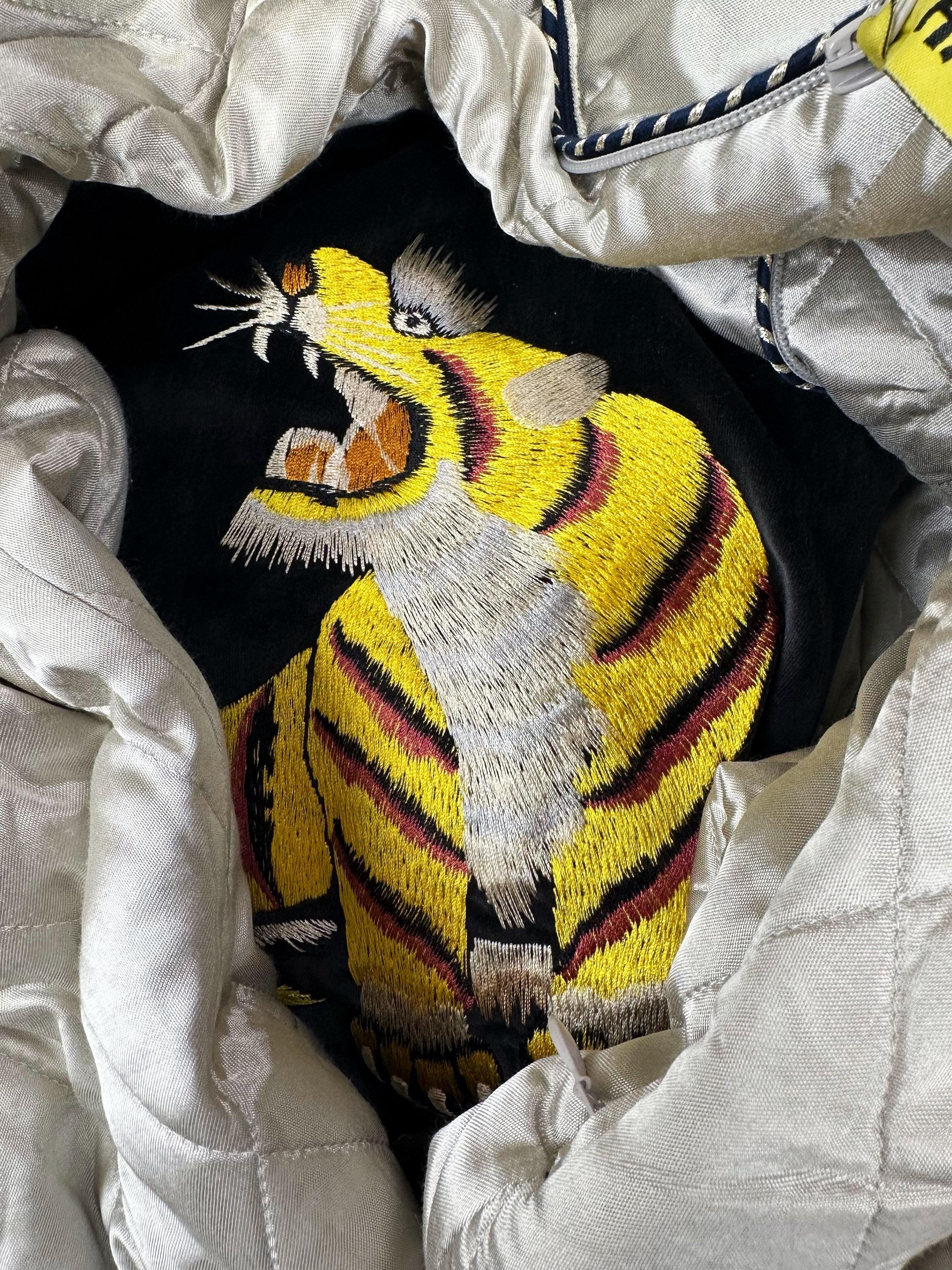 AW21 Kapital ‘Pillow’ Hybrid Quilted Tiger Sukujan Bomber Jacket