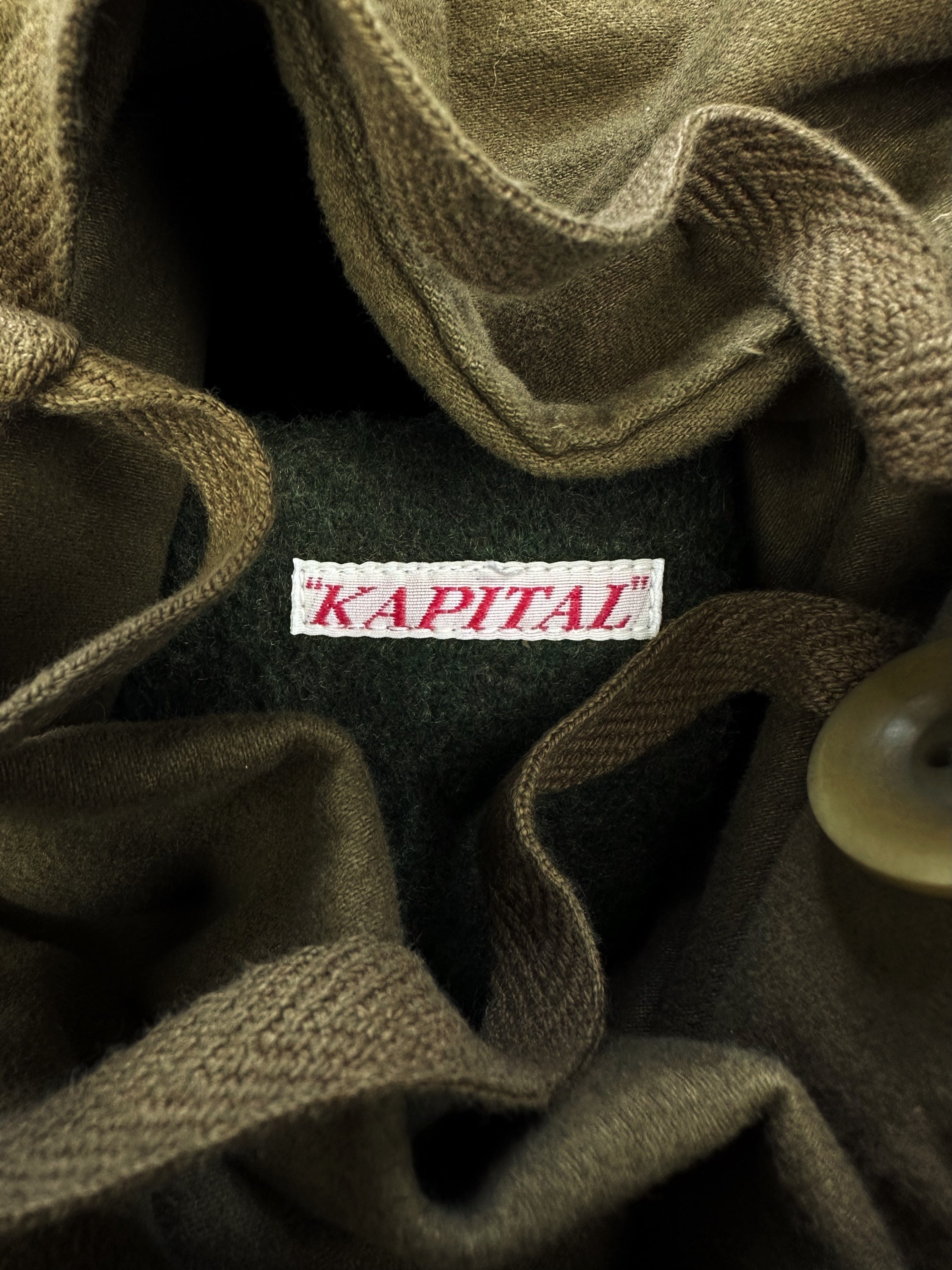 Kapital ‘Katsuragi’ Olive Green Multi Cargo Pocket Ring Jacket