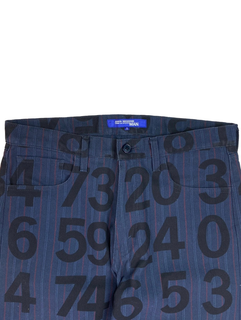 SS03 Junya Watanabe Man “Numbers” Monogram Trousers