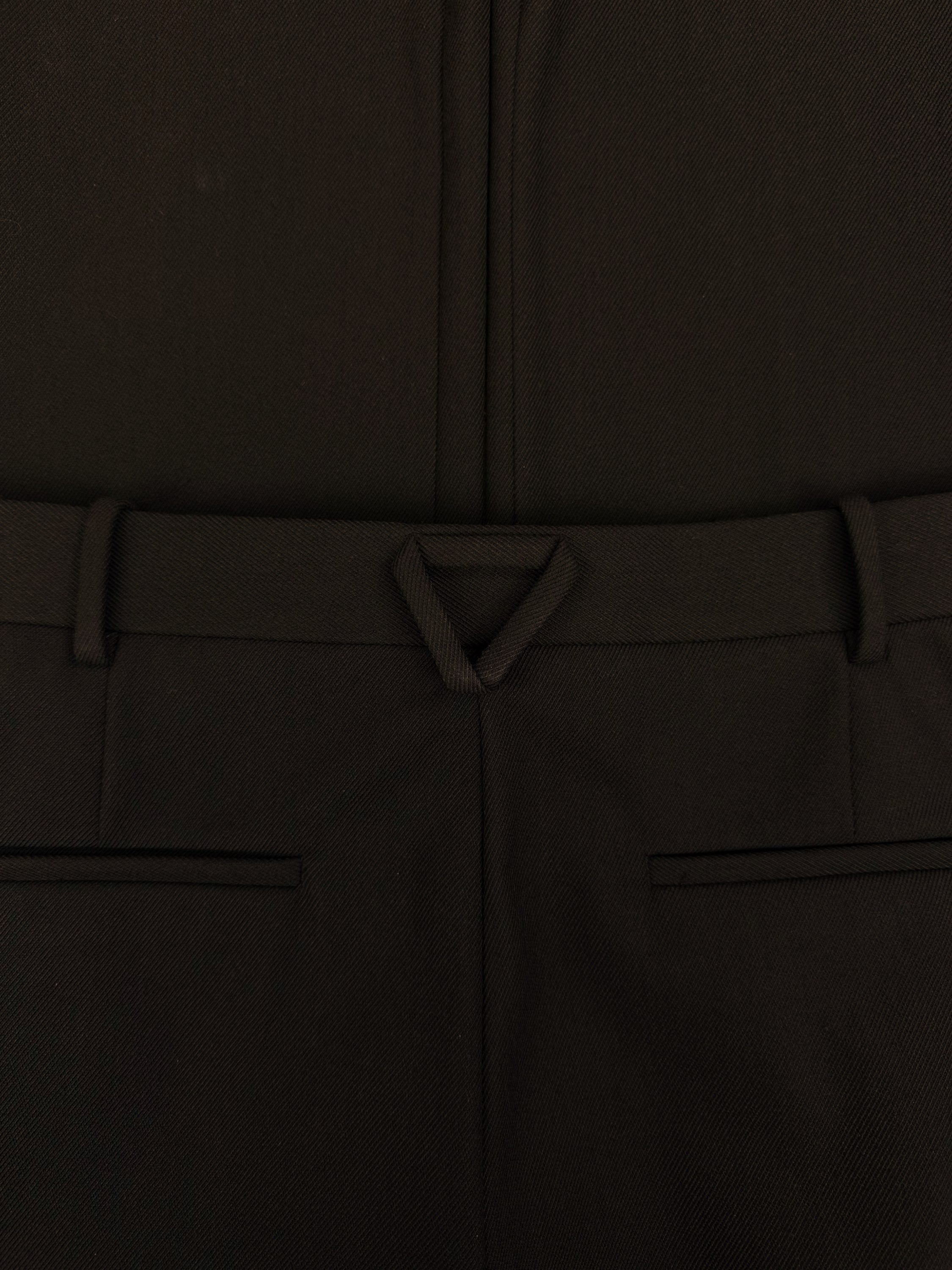 Bottega Veneta Dark Brown Flared Heavy Weight Trousers