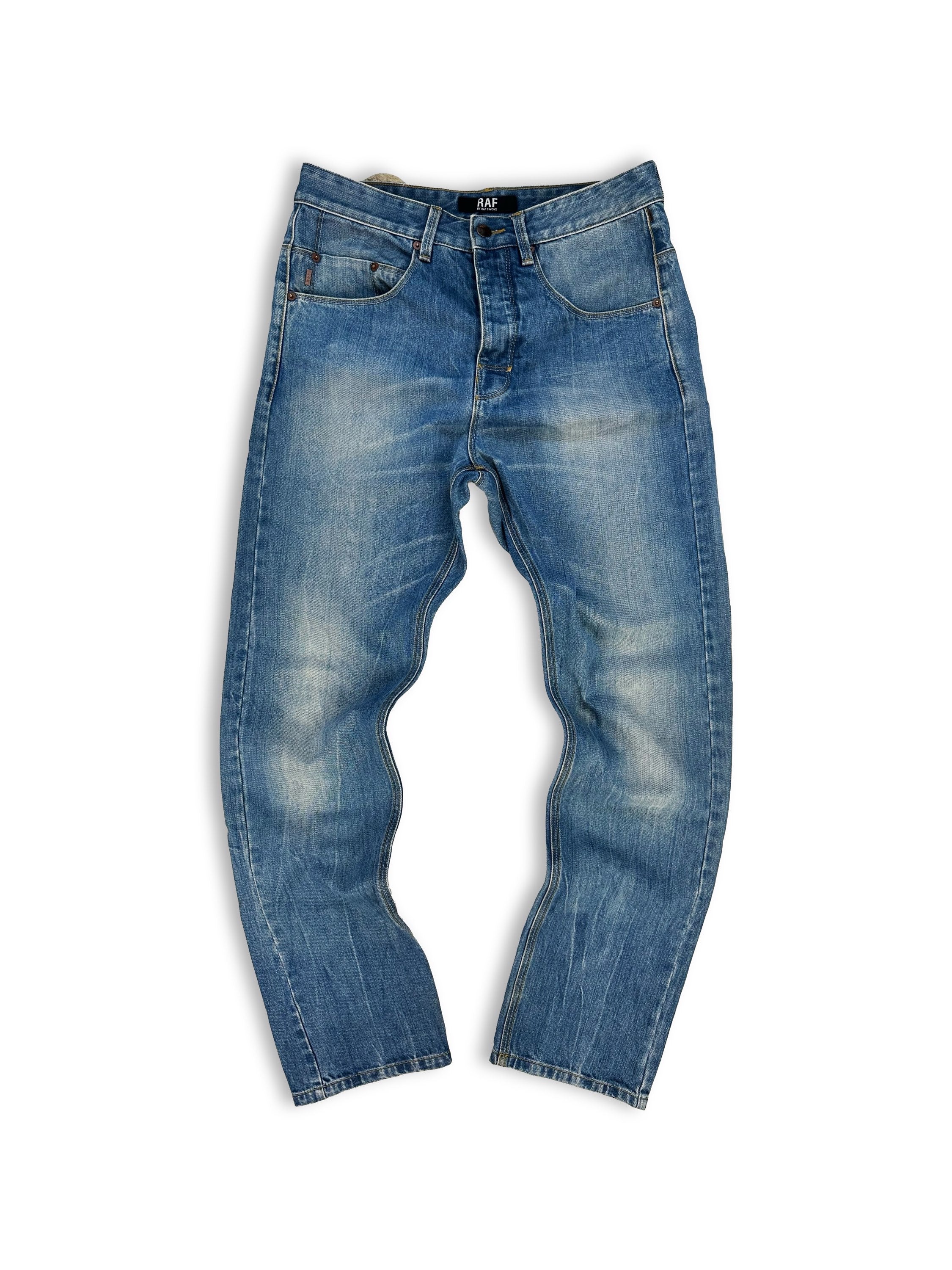 Raf by Raf Simons Blue Wash Boot Cut Denim