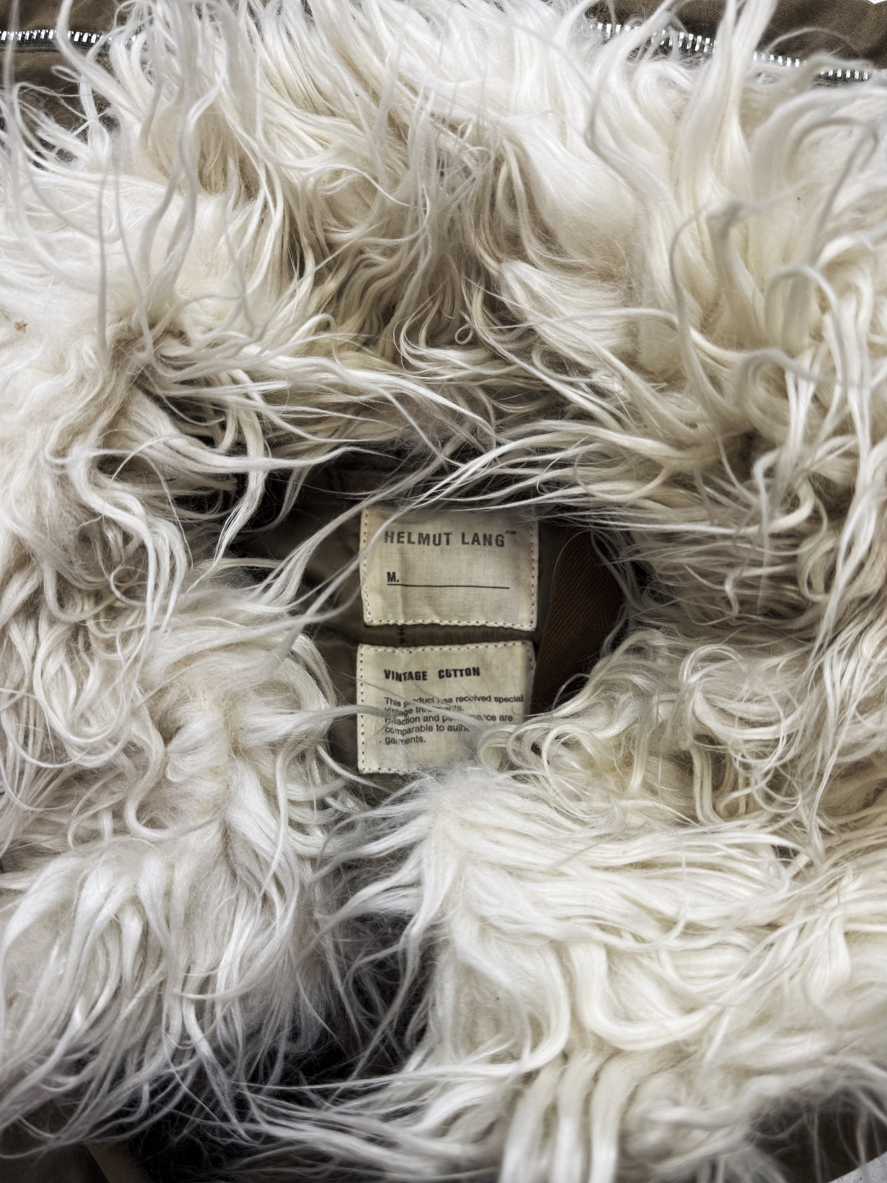 AW99 Helmut Lang ‘Astro’ Fur Multi-zip Olive Biker Jacket