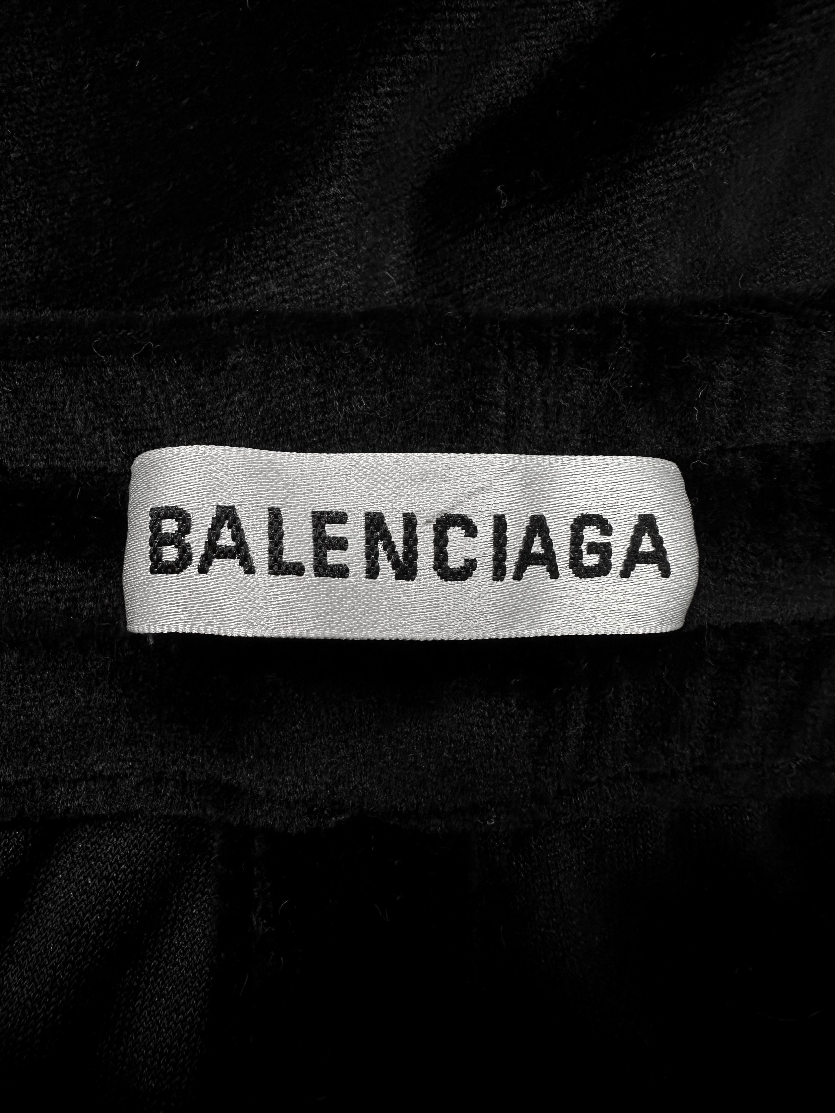 AW22 Balenciaga Velour Flared Black Light Weight Pants