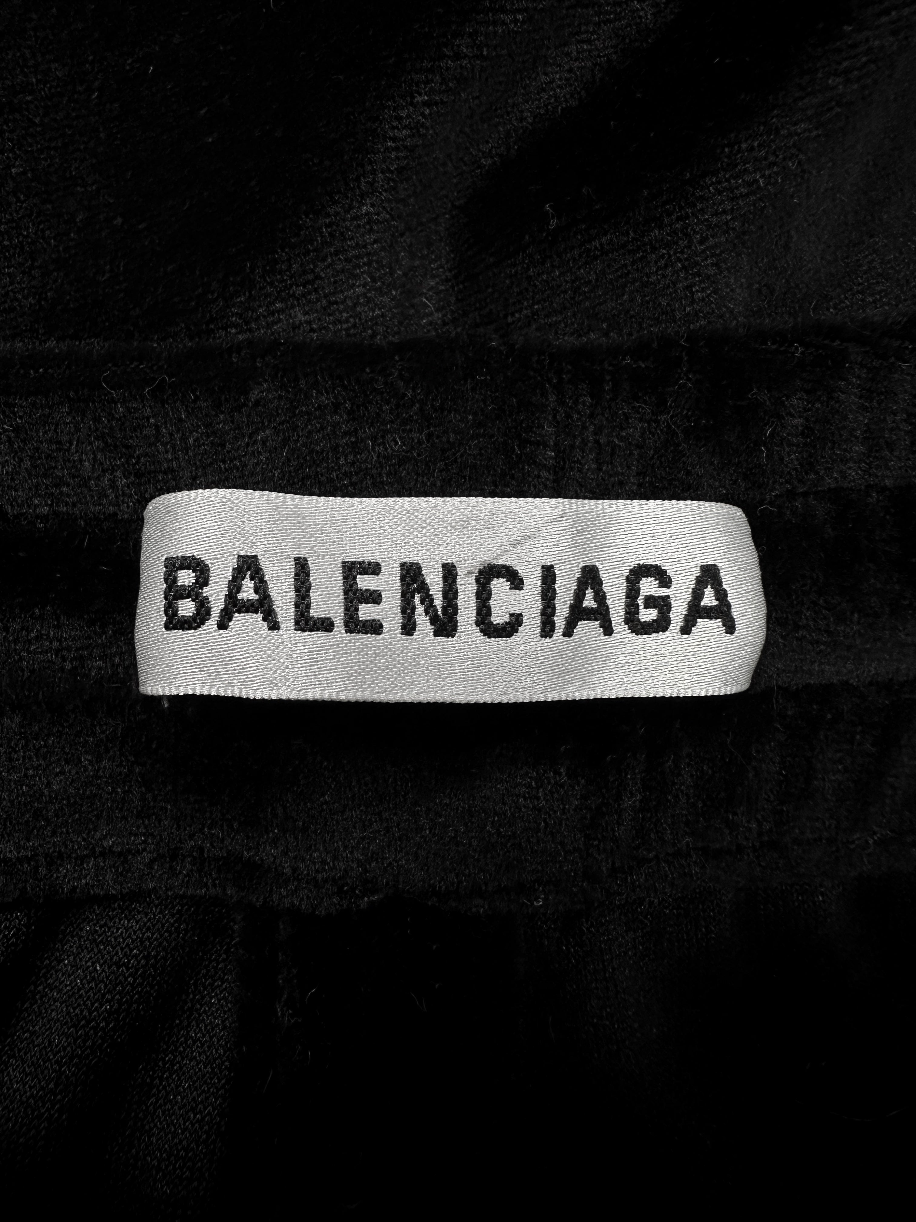 AW22 Balenciaga Velour Flared Black Light Weight Pants