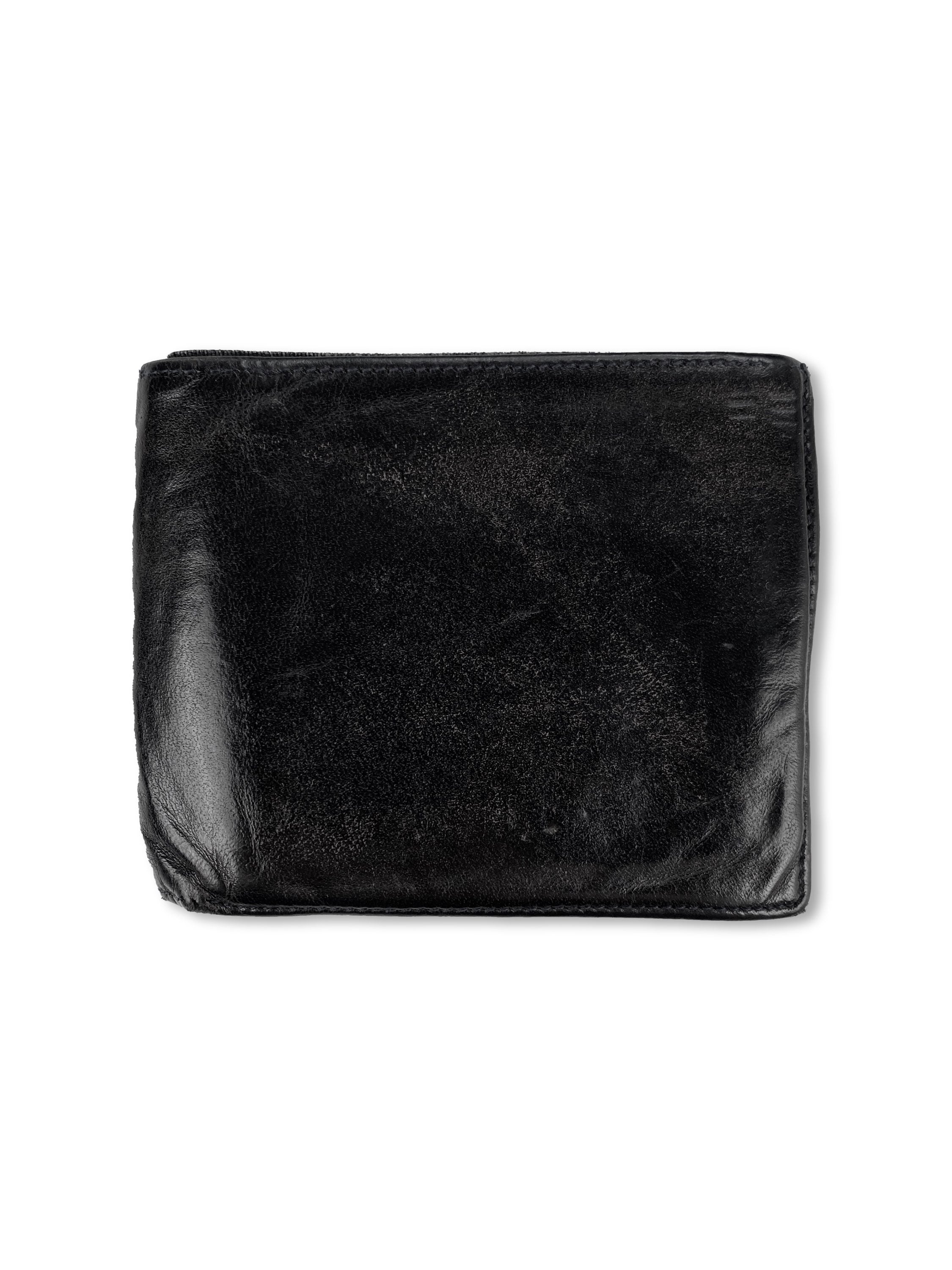 Maison Martin Margiela Black Leather Embossed Bifold Wallet