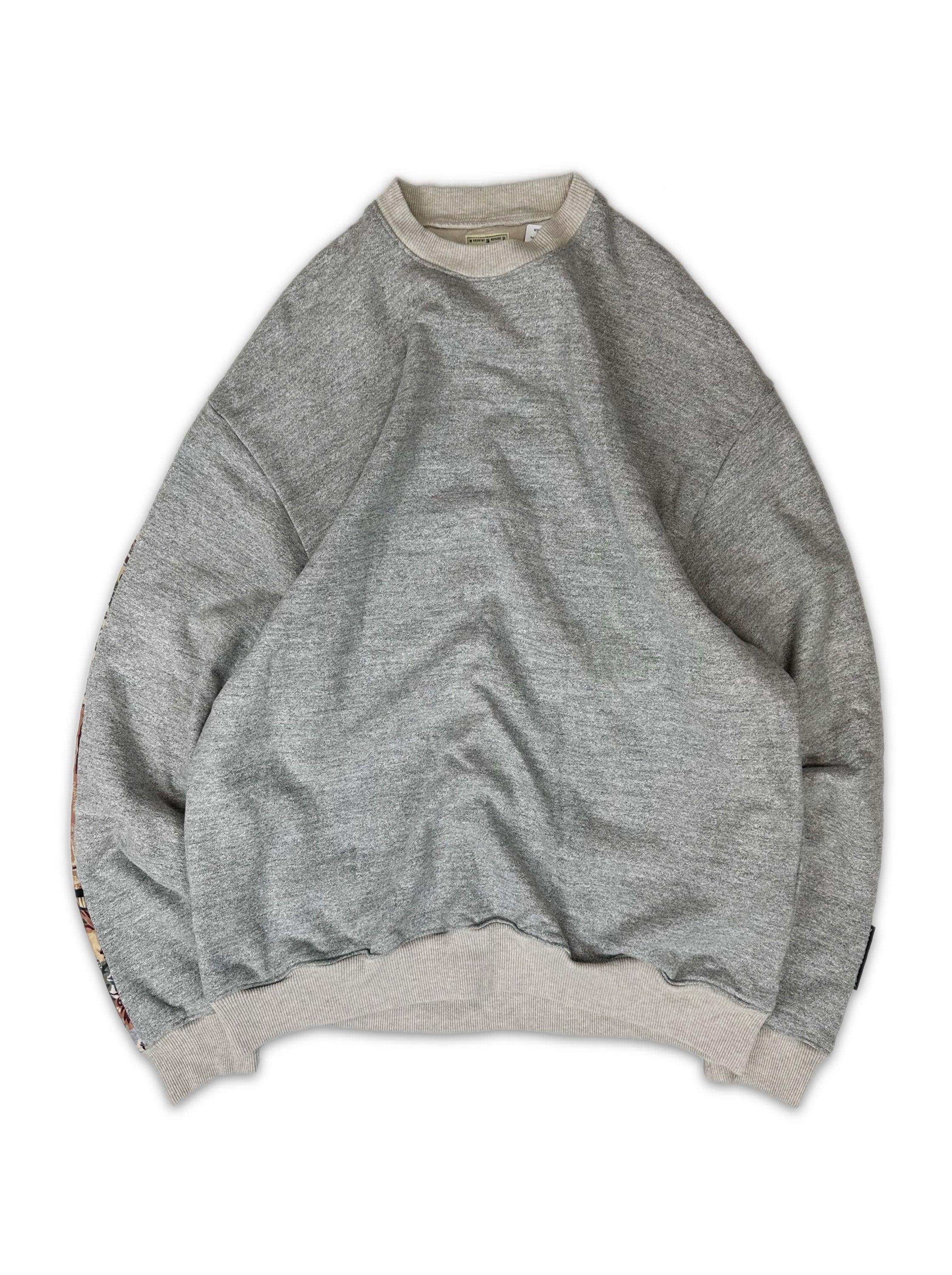 SS24 Kapital ‘Maria Bivouac’ Heather Grey Hybrid Crewneck