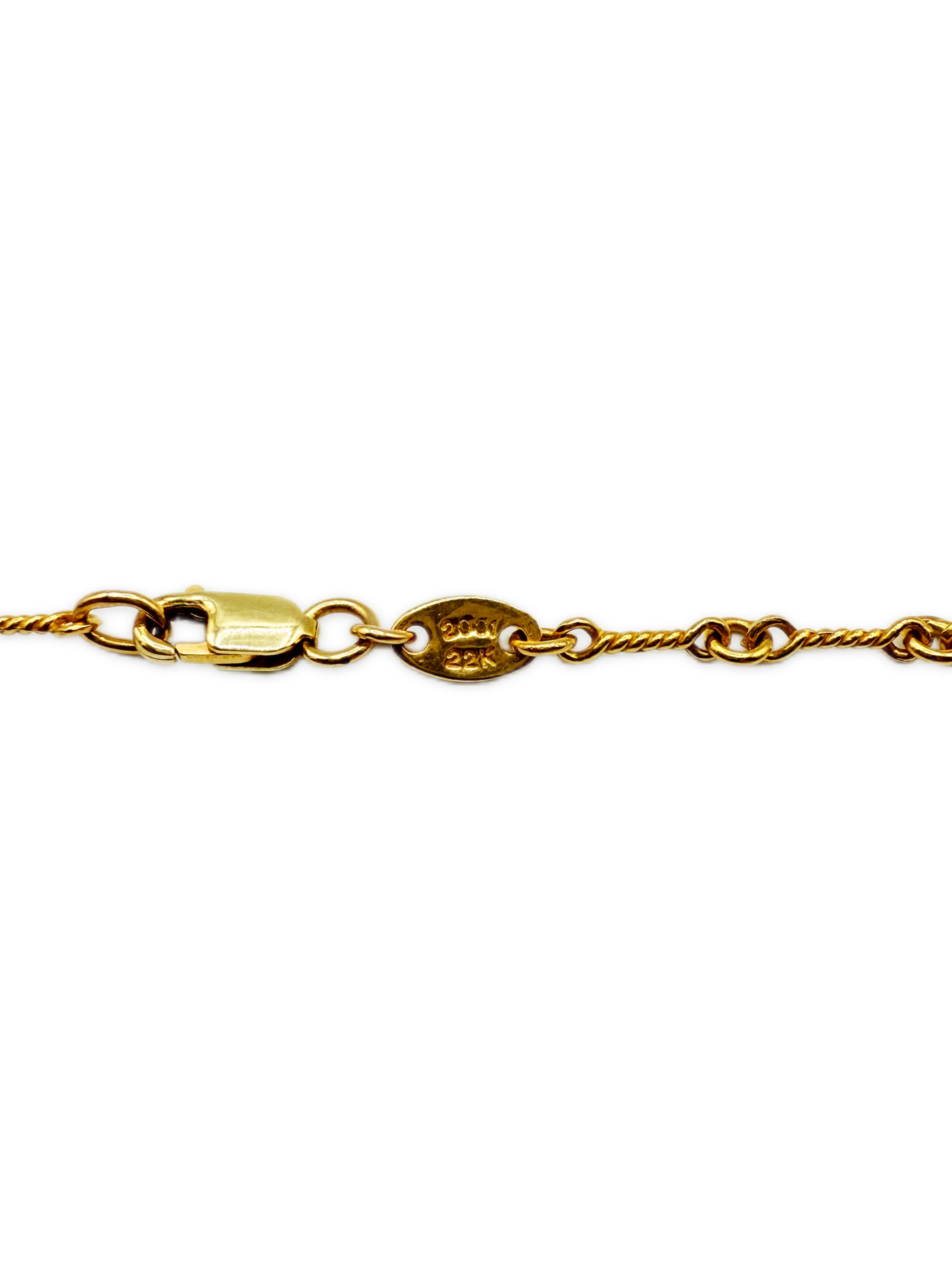 Chrome Hearts 22k Gold ‘Twist’ Chain 22 in Necklace