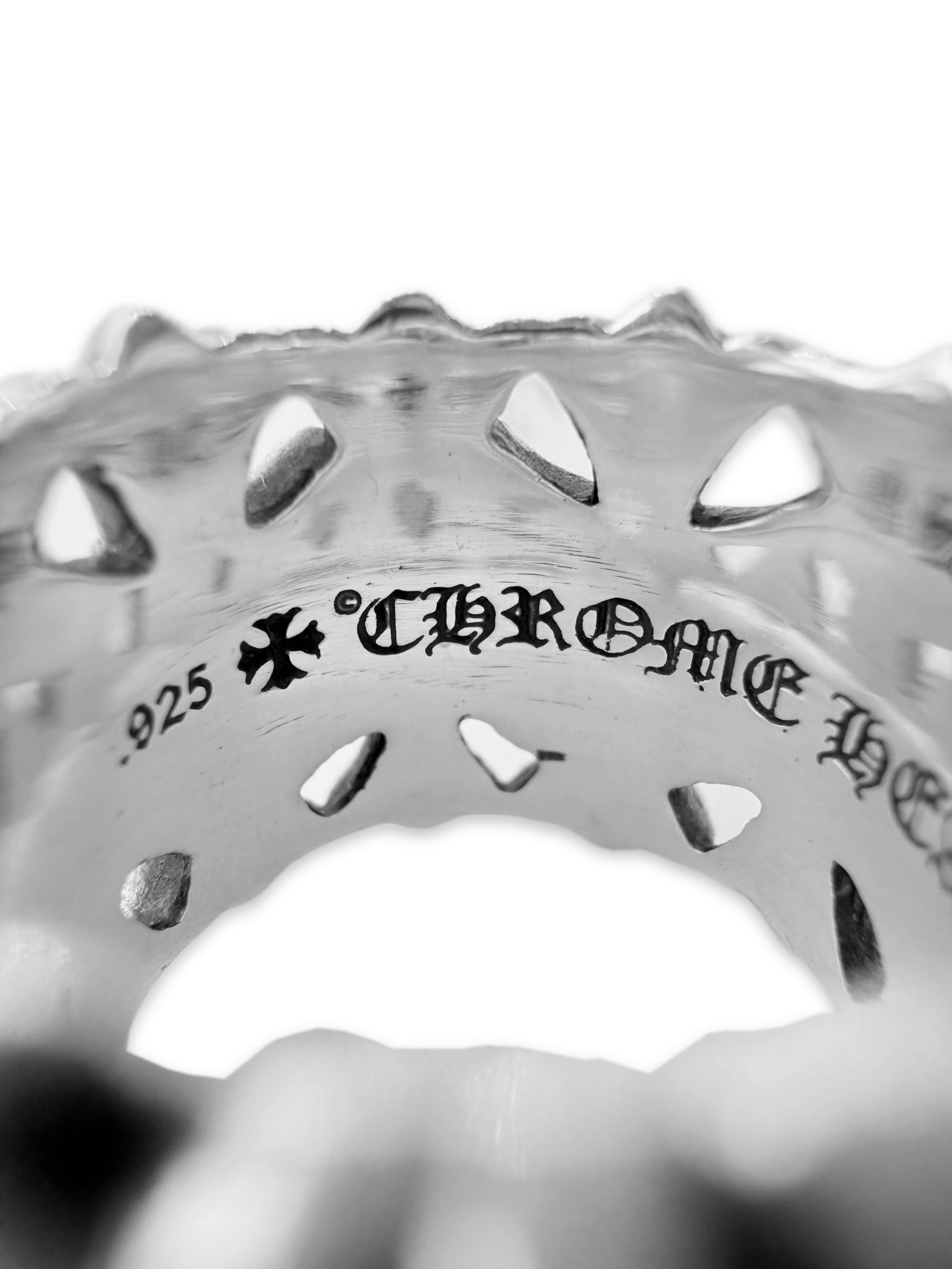 Chrome Hearts ‘Cemetery’ Cross .925 Silver Ring