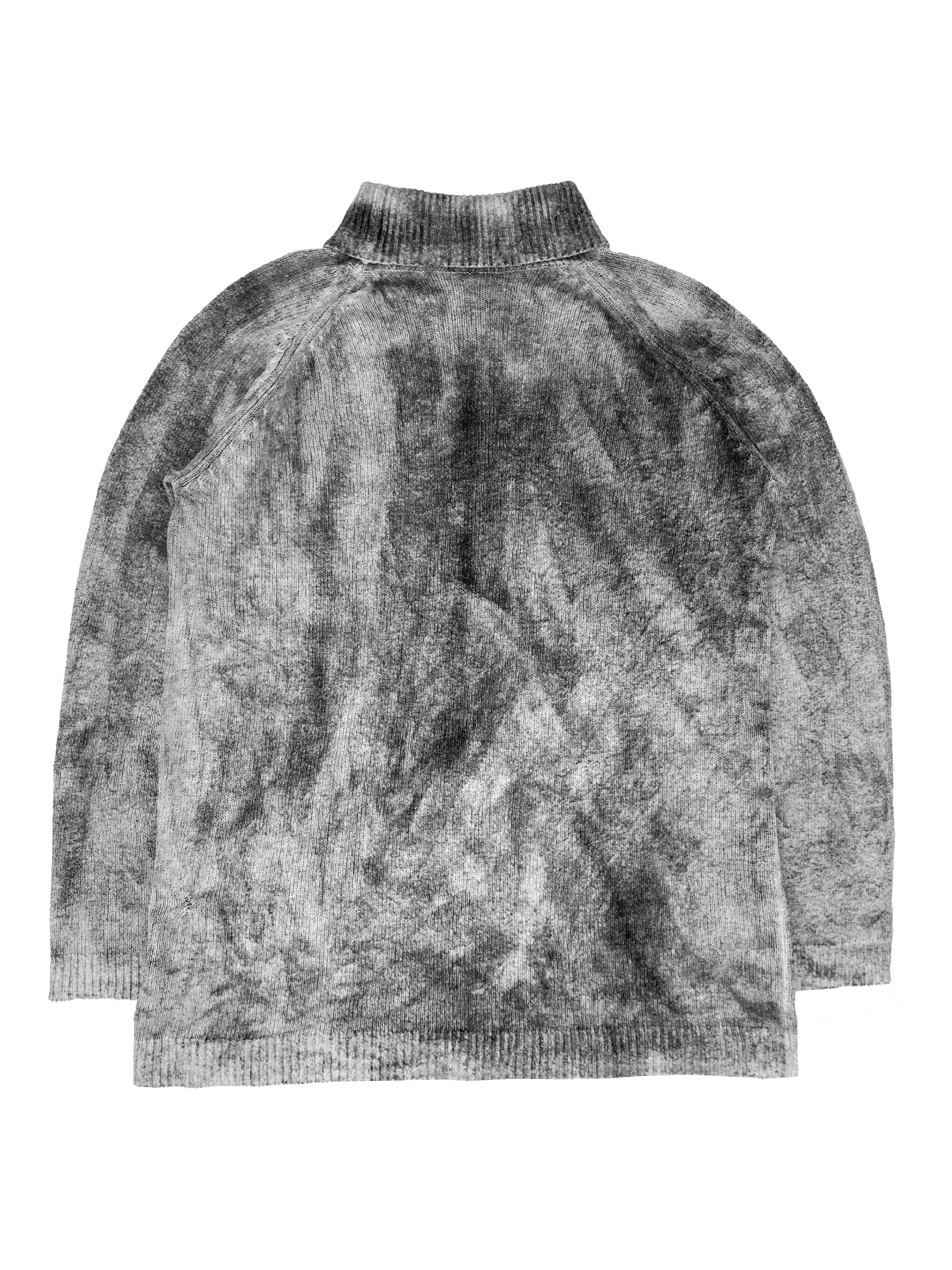 Issey Miyake Abstract Pattern Raglan Knitted Turtleneck