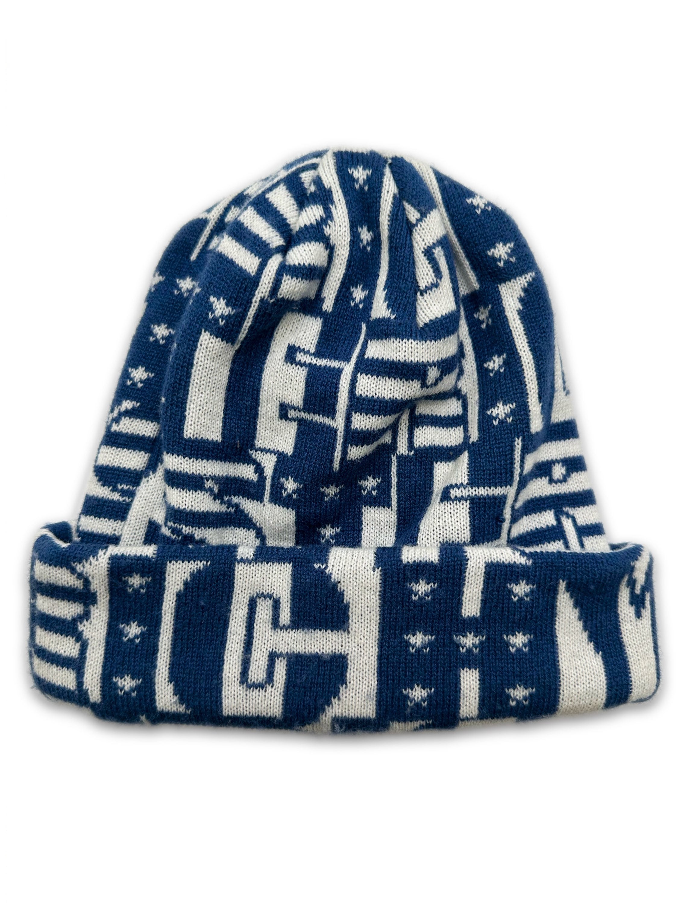 00s Hysteric Glamour Monogram Navy Blue Beanie