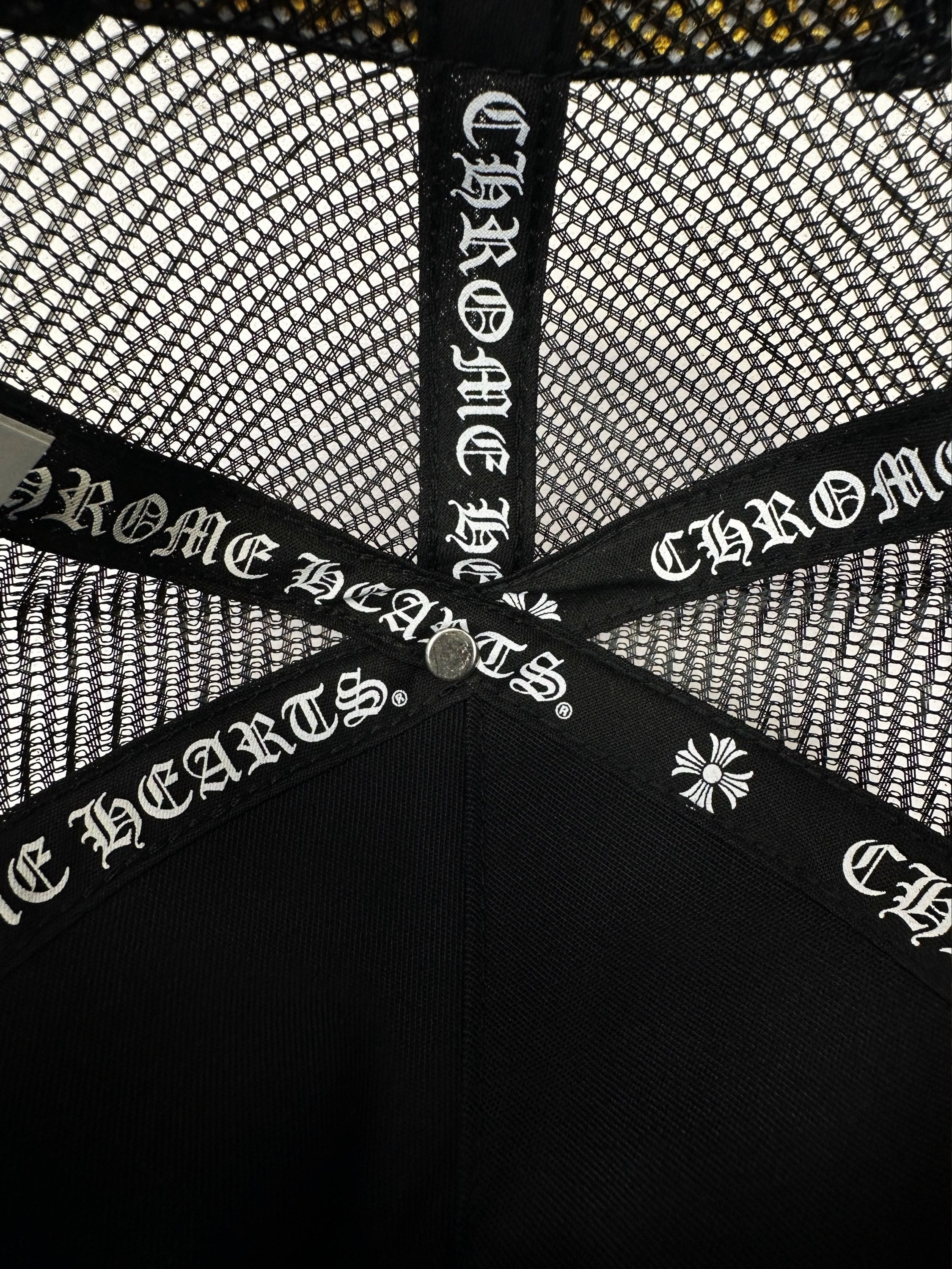 Chrome Hearts Camo Cross Patch Holly Mesh Trucker Hat