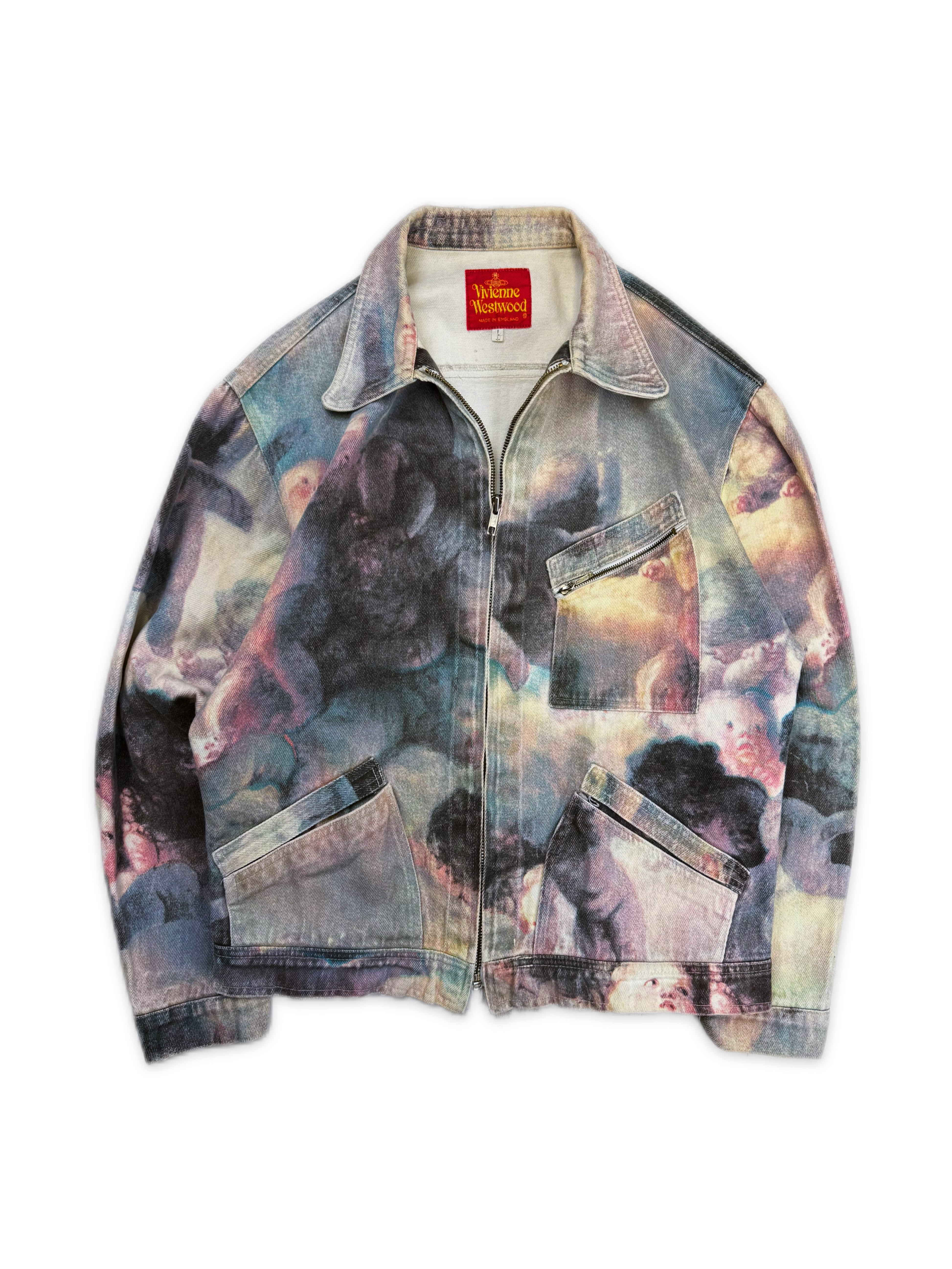 AW91 Vivienne Westwood ‘Swarm of Cupids’ Cherub Full Print Denim Jacket