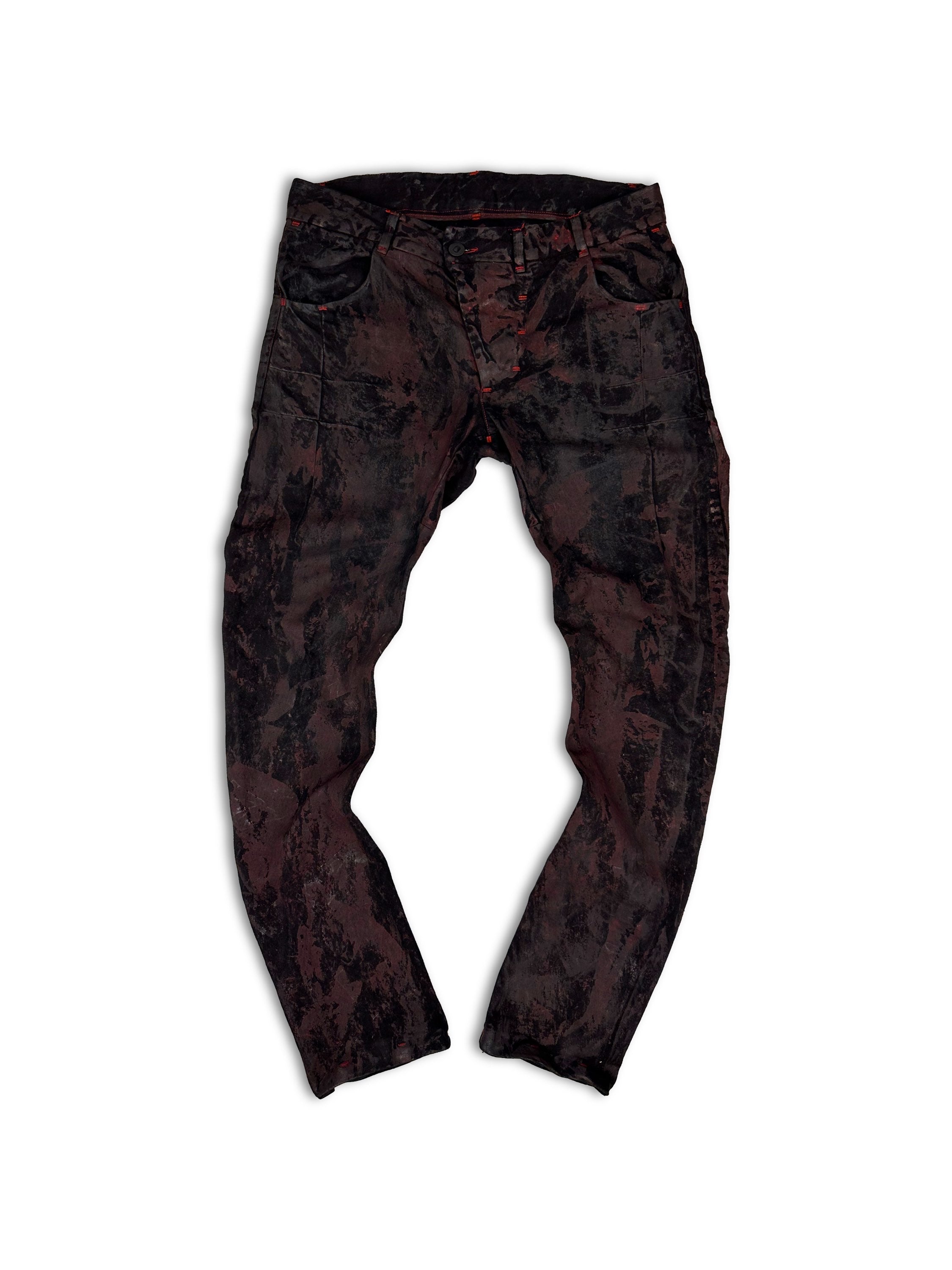 SS17 Boris Bidjan Saberi P13 TF Vinyl Pressed Rust Jeans