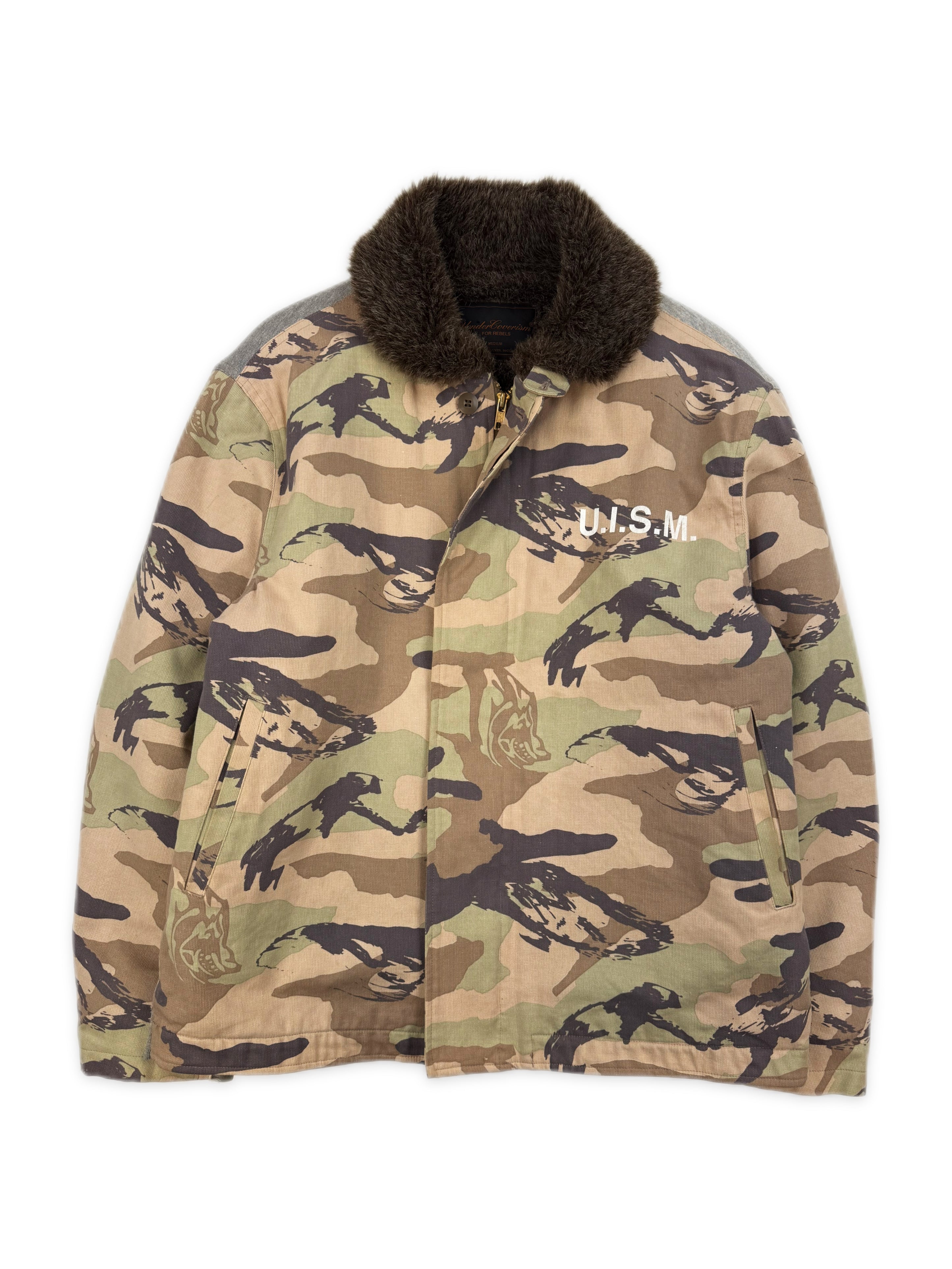 AW03 Undercover Bush / Bin Laden Hybrid Fur Lined Camo U.I.S.M Deck Jacket