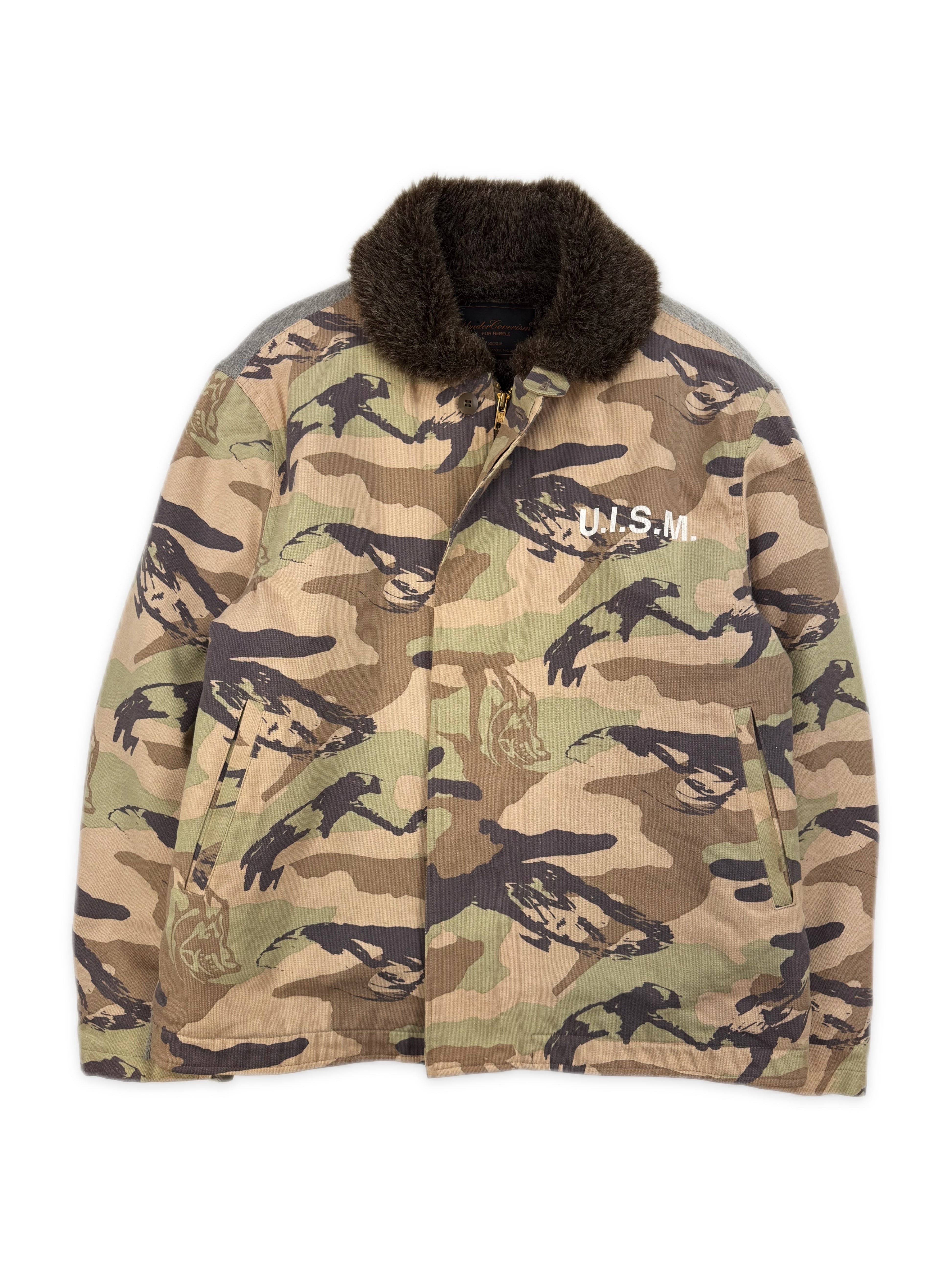 AW03 Undercover Bush / Bin Laden Hybrid Fur Lined Camo U.I.S.M Deck Jacket