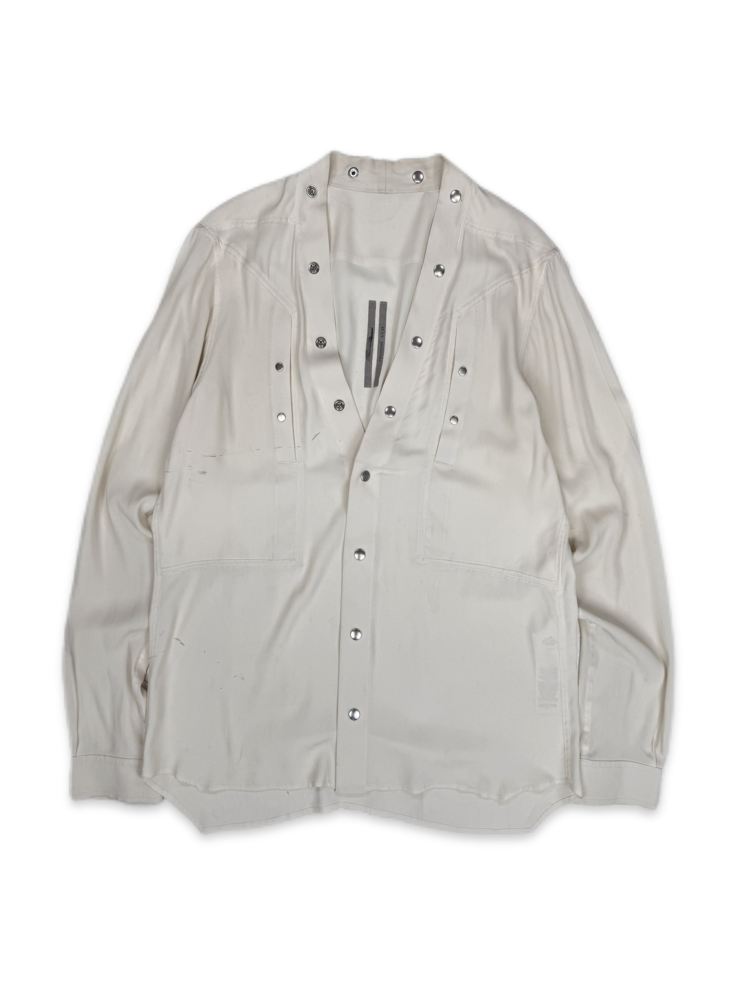 SS22 Rick Owens ‘Fogachine’ Multi Button Cream Cardigan