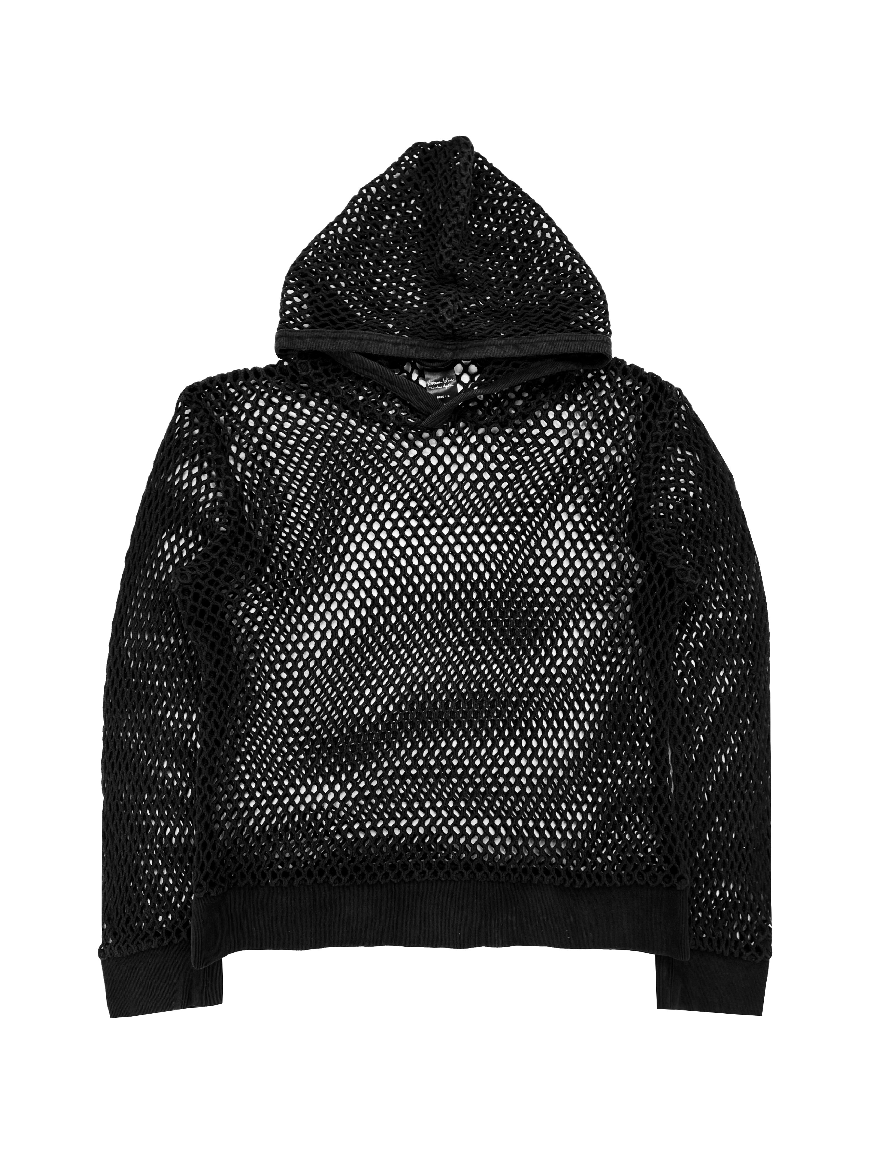SS04 Number (N)ine “Dream Baby Dream” Fishnet Mesh Hoodie