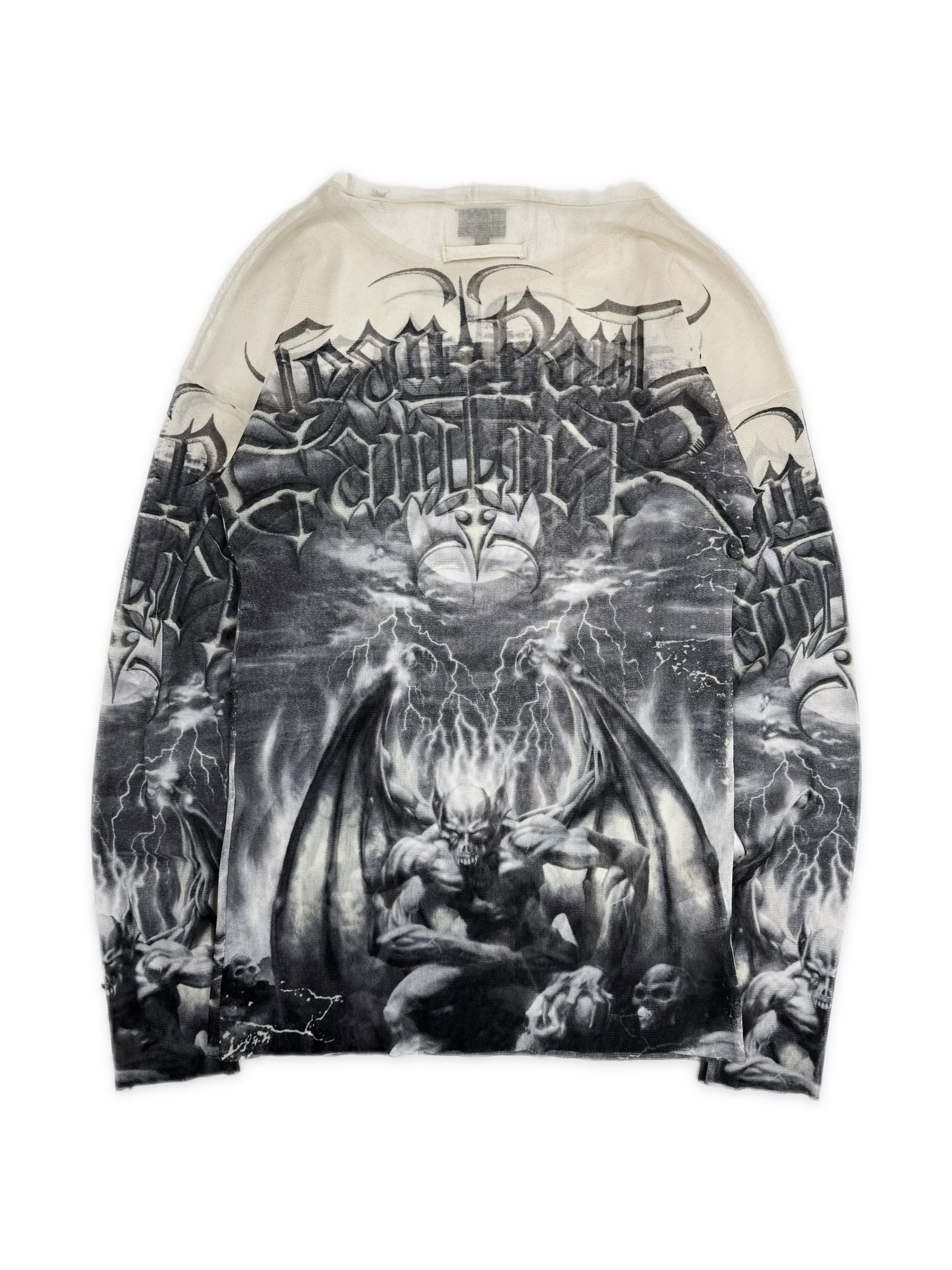 SS01 Jean Paul Gaultier ‘Satan’ Tattoo Mesh Long Sleeve