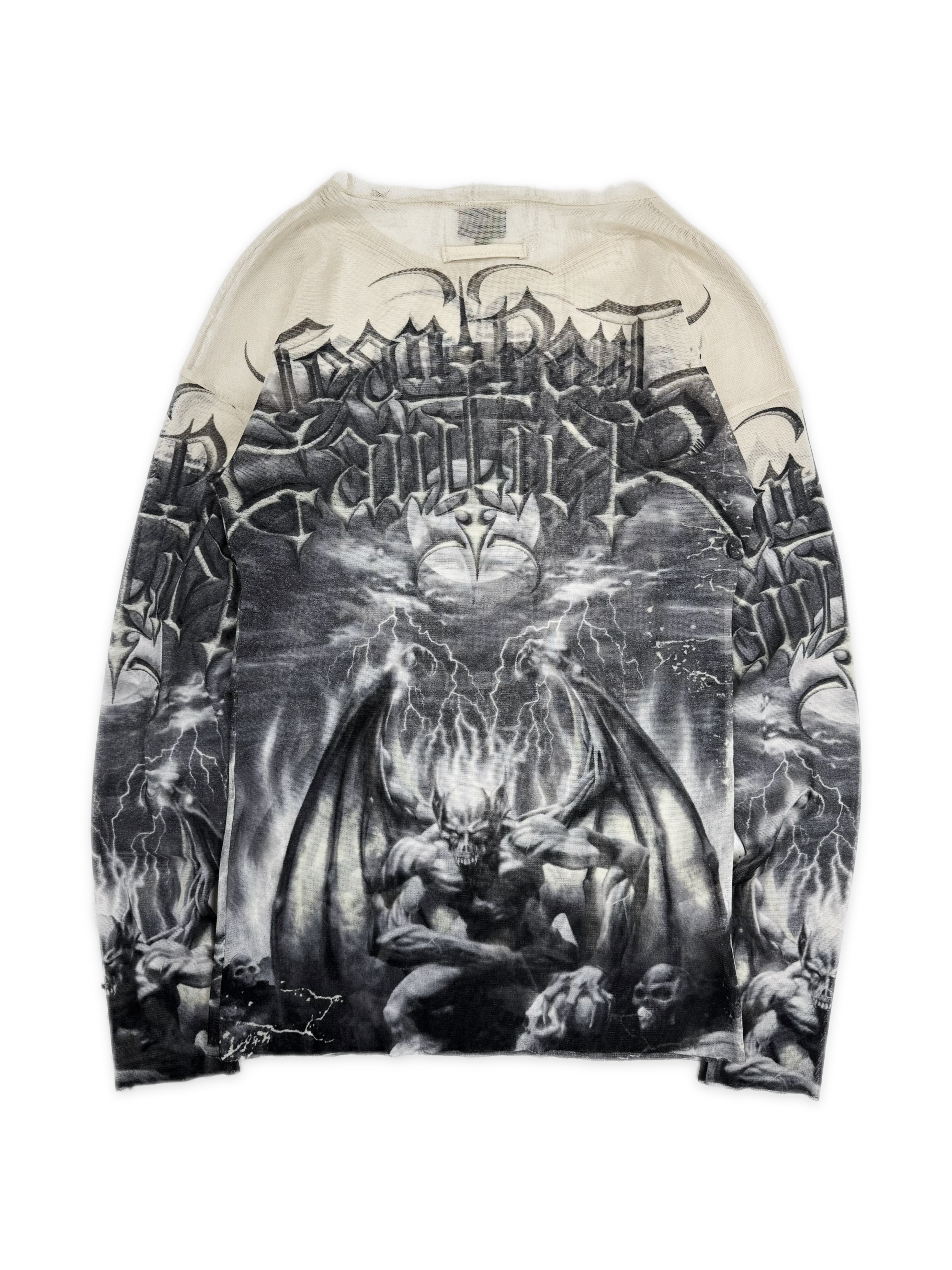 SS01 Jean Paul Gaultier ‘Satan’ Tattoo Mesh Long Sleeve