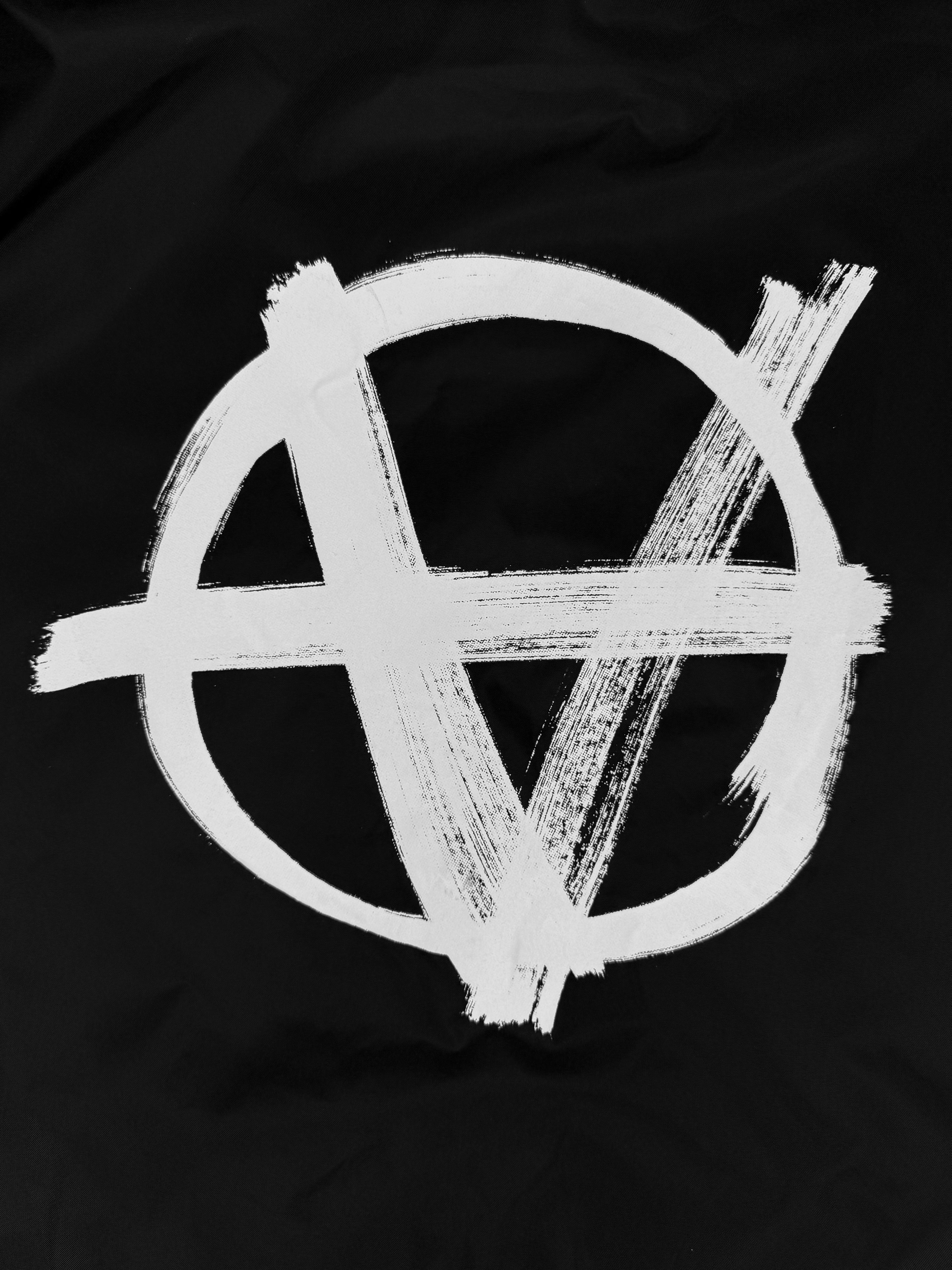 Vetements Anarchy Painted Black Full Length Trench Coat