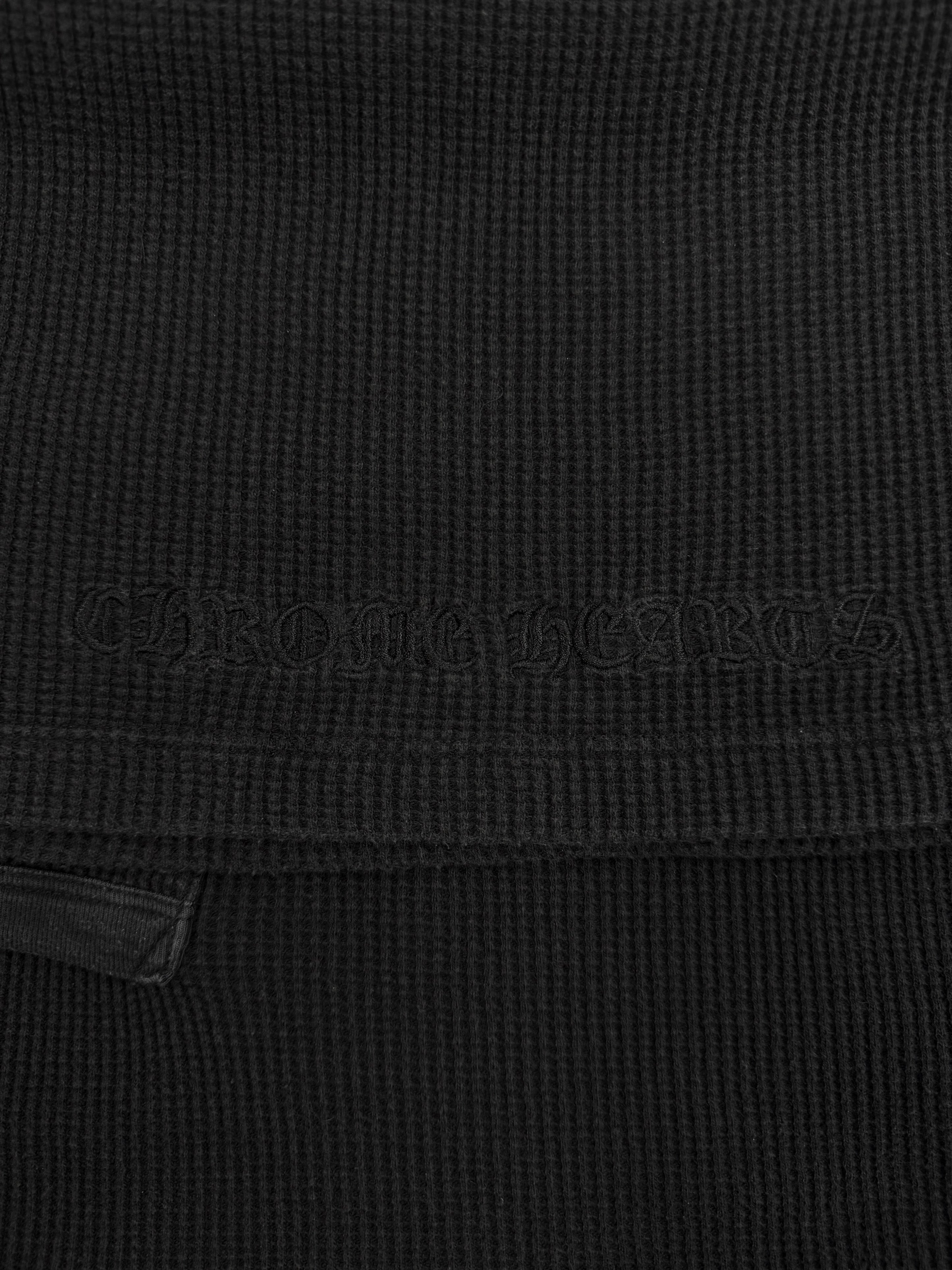 Chrome Hearts Dagger Black Thermal Embroidered Long Sleeve Shirt