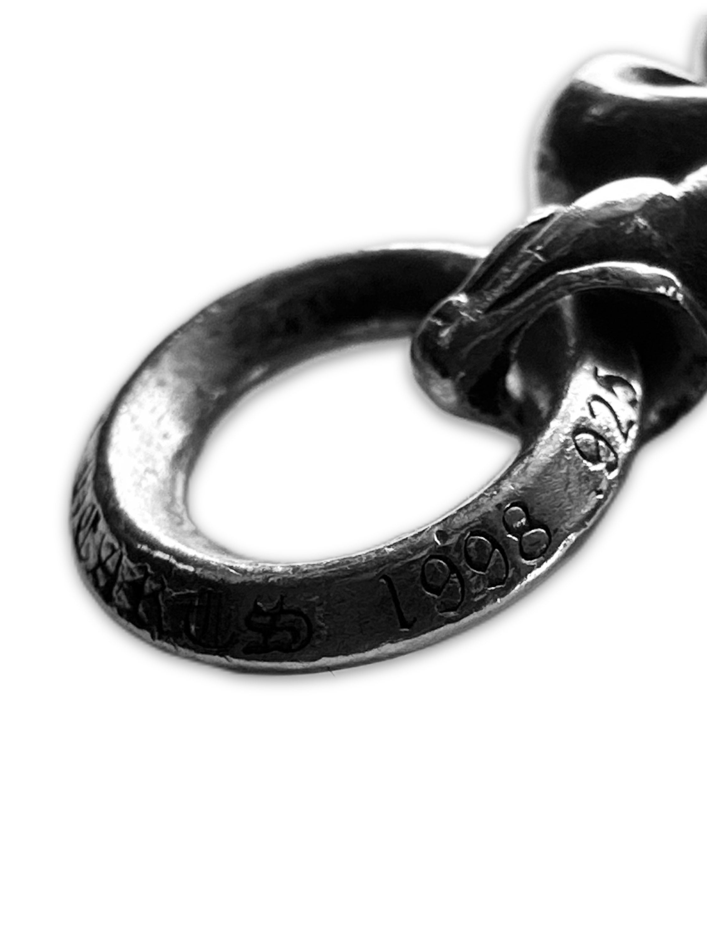 Chrome Hearts ‘BS Fleur’ .925 Silver Etched Charm Pendant