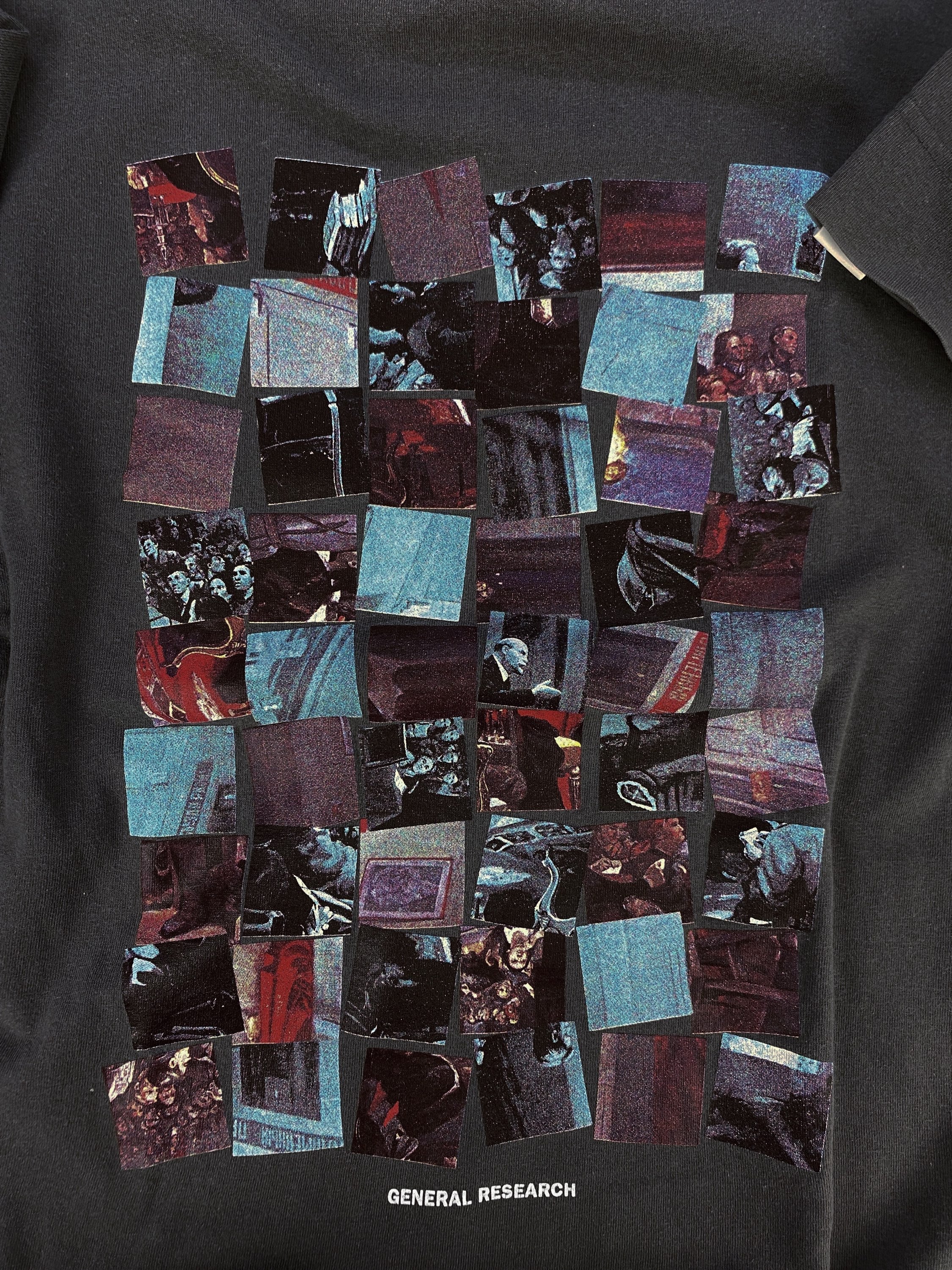 2001 General Research ‘Collage’ Cut Out Slate Grey T-Shirt