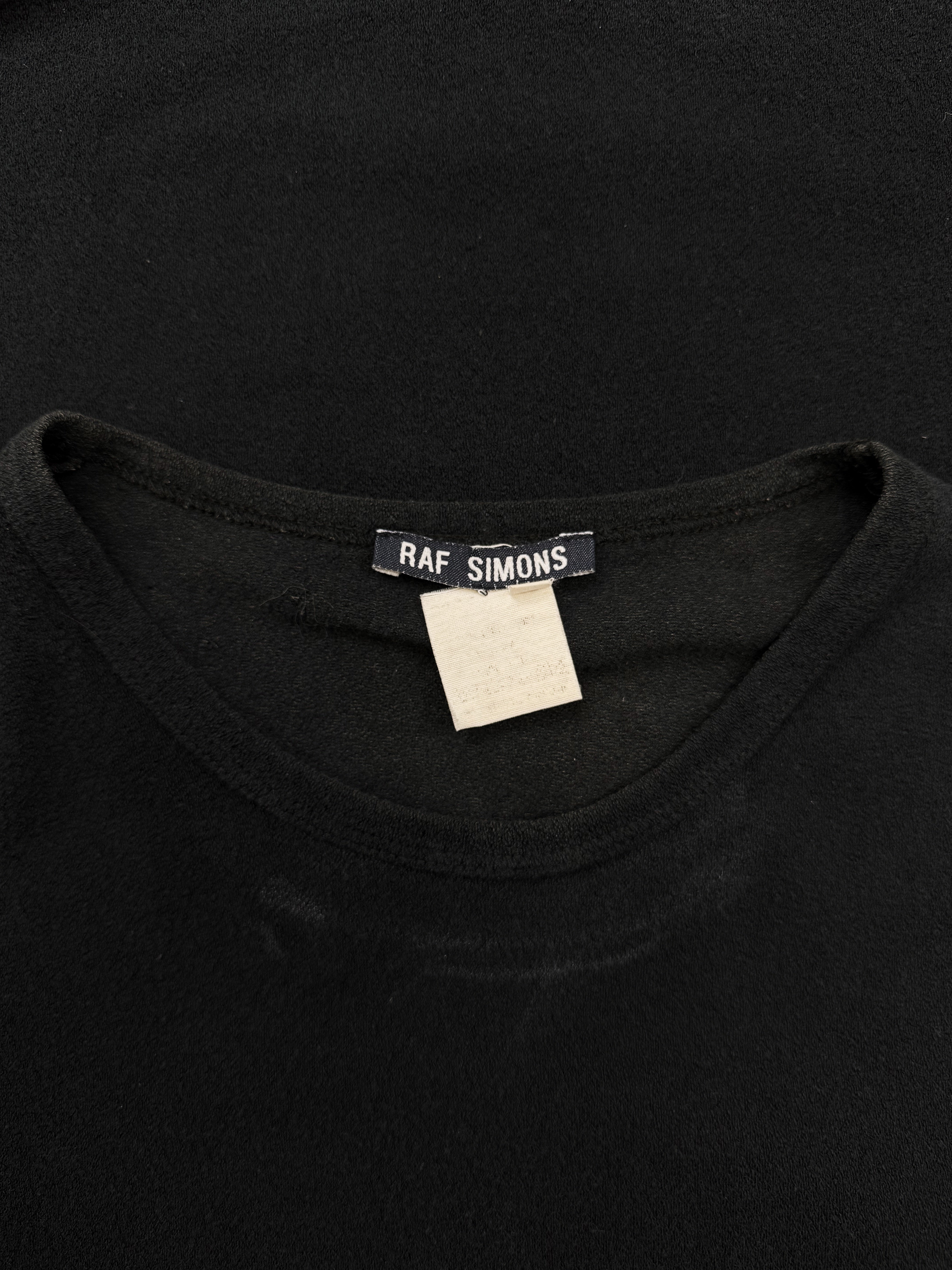 SS98 RAF SIMONS 'BLACK PALMS' RUNWAY BLACK GRAPHIC TANK TOP