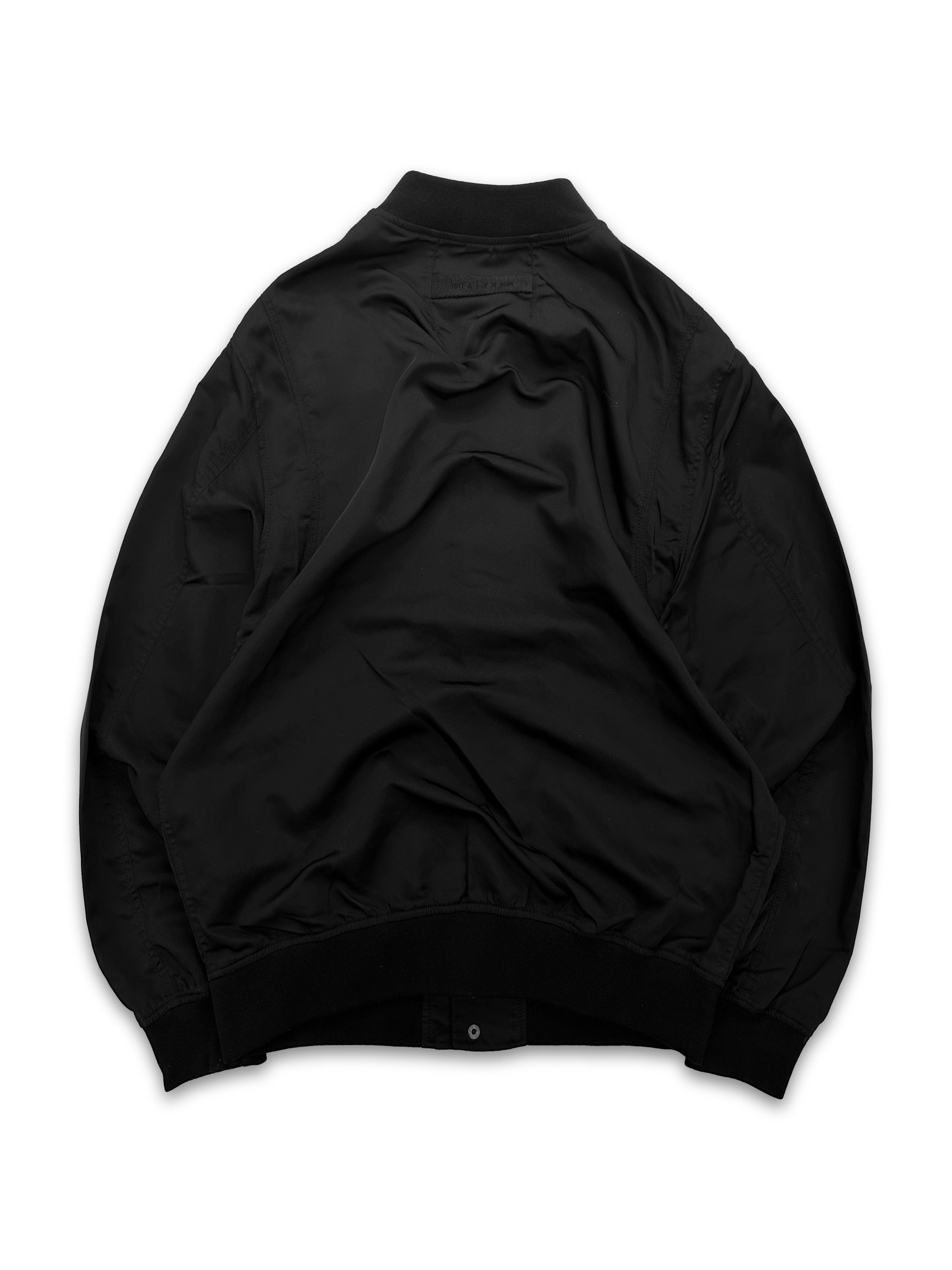 1017 Alyx 9SM Black 3D Logo Black Nylon Bomber Jacket