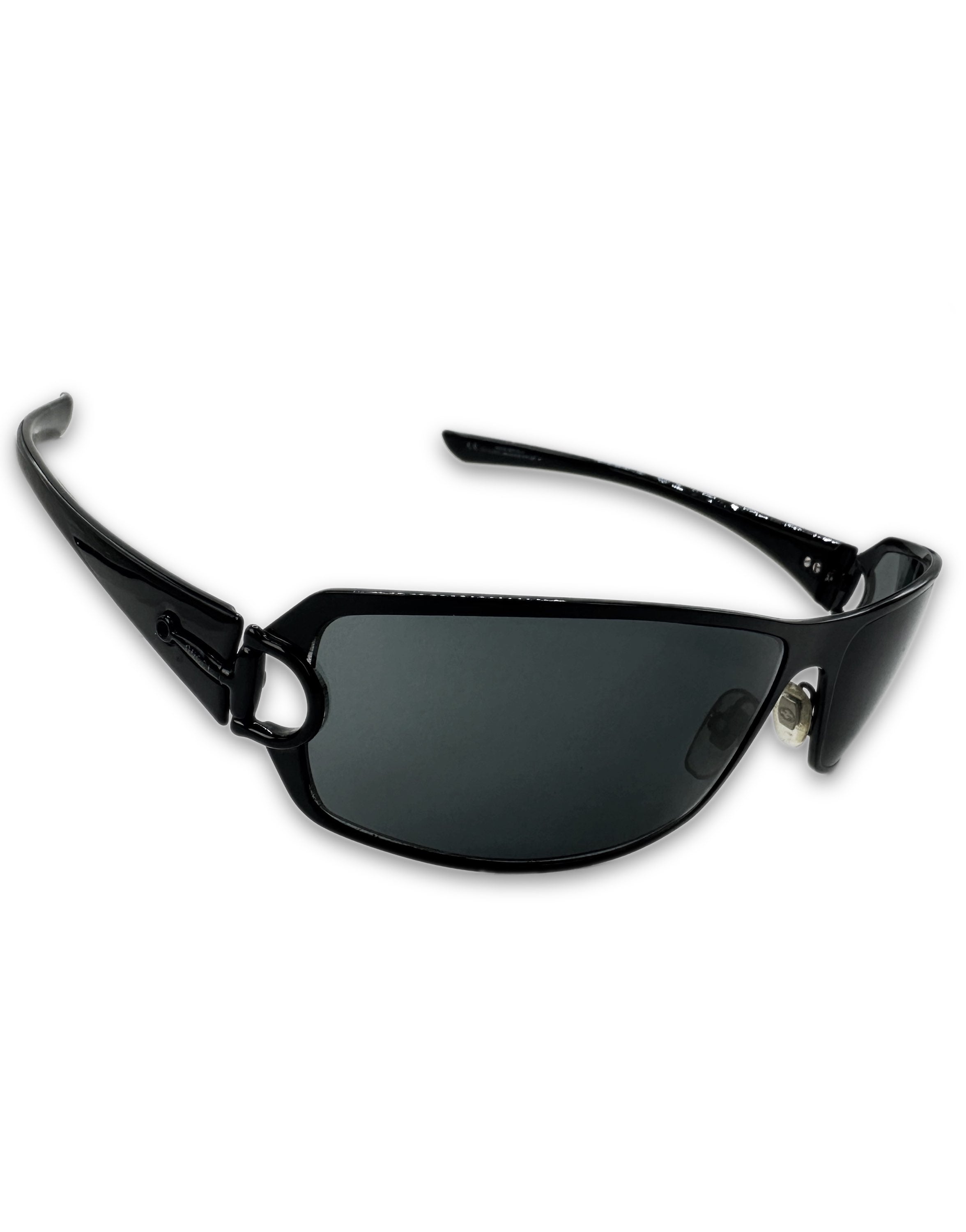 Gucci Horsebit Blue Tint Slim Frame Sunglasses