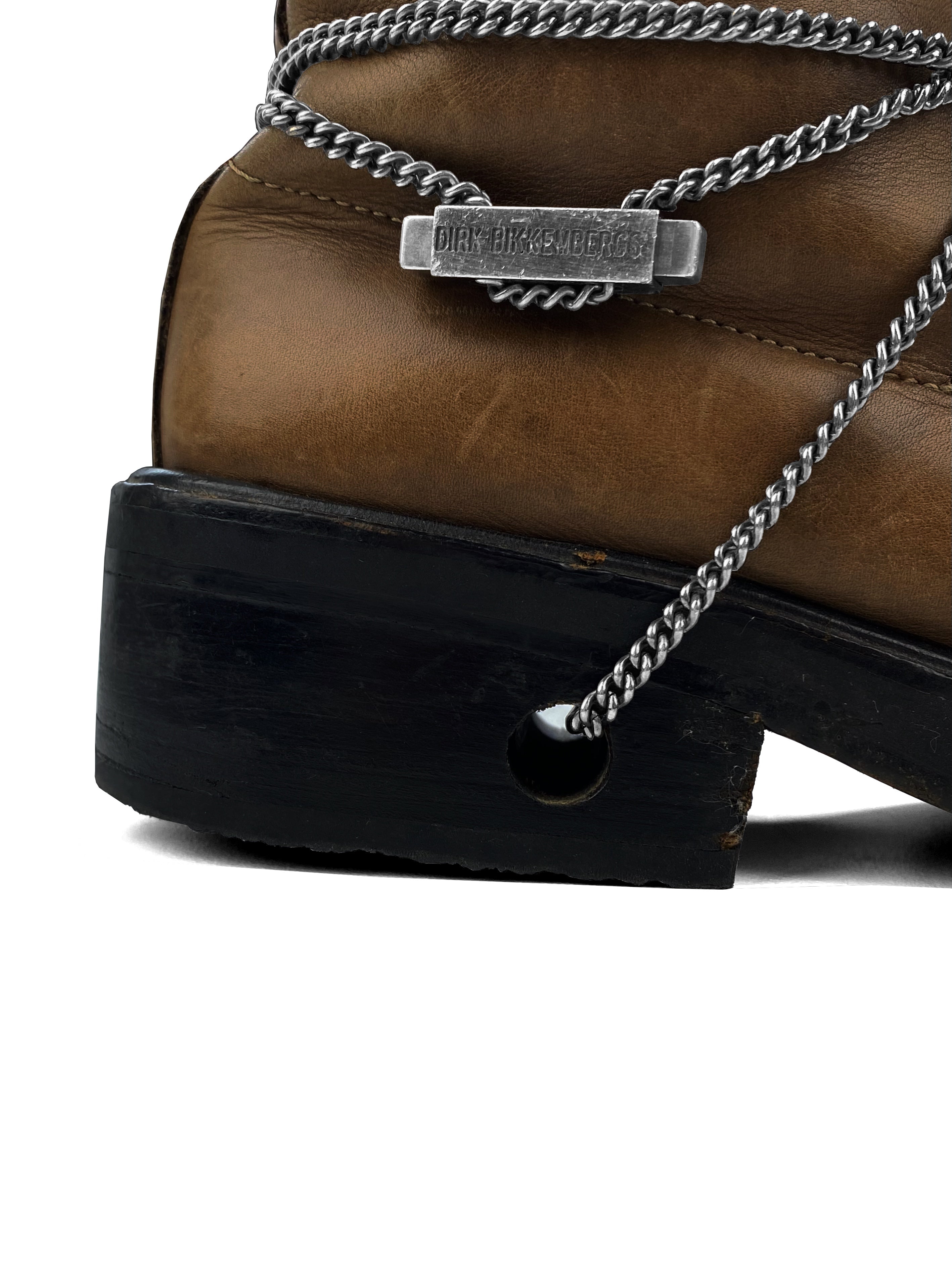 AW97 Dirk Bikkembergs Chain Weave Threaded Heel Combat Boots