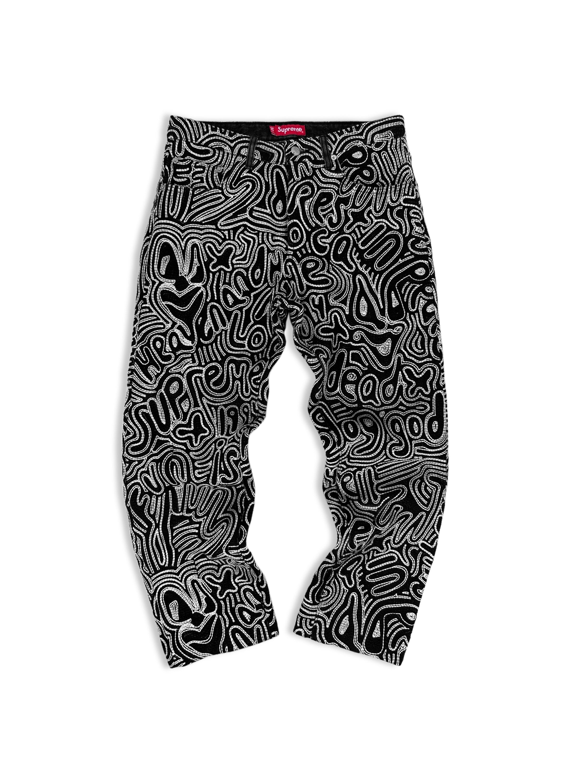 SS22 Supreme x Raúl de Nieves ‘Chainstitch’ 14oz Embroidered Denim