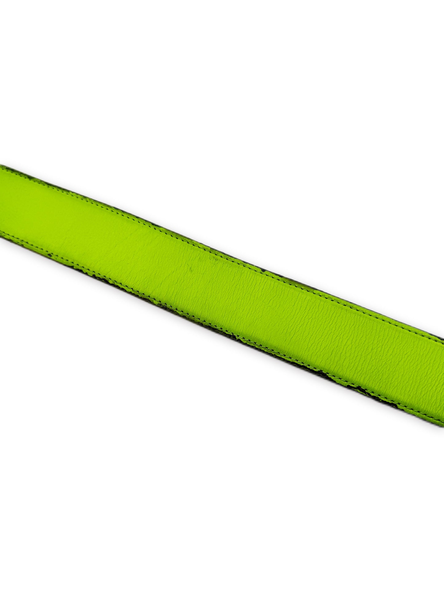 Chrome Hearts Lime Green 1.5 inch Gunslinger Leather Belt
