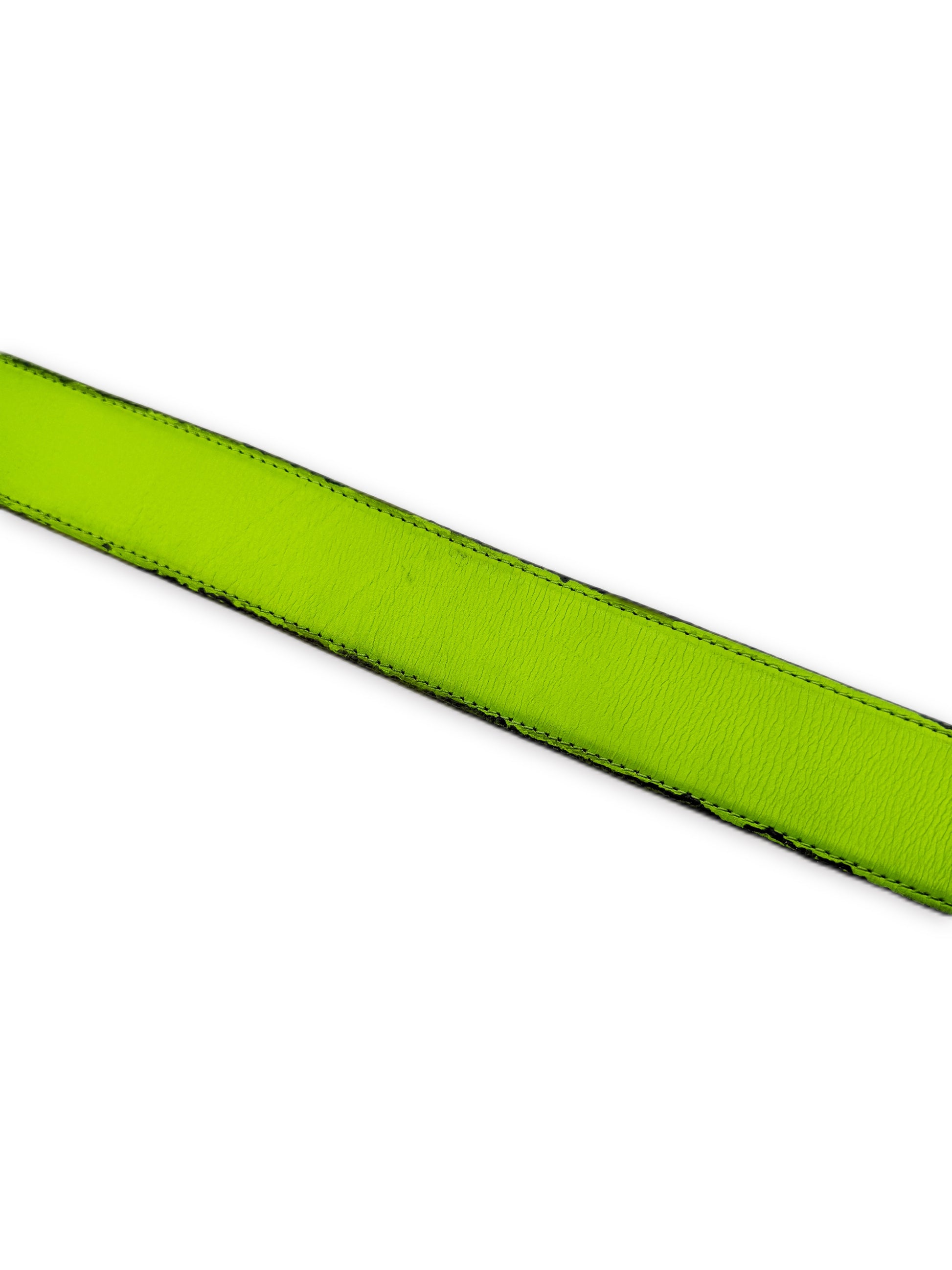 Chrome Hearts Lime Green 1.5 inch Gunslinger Leather Belt