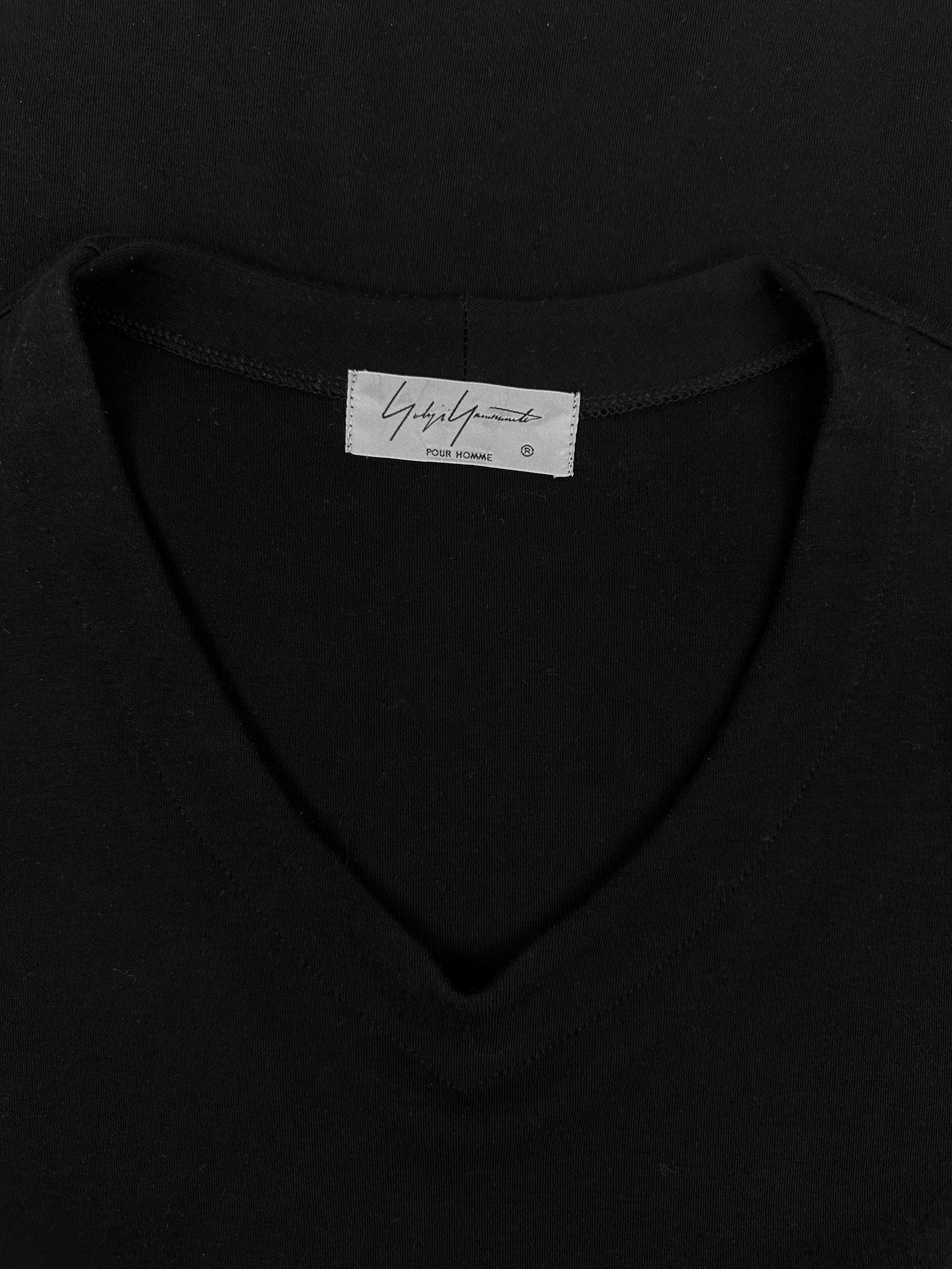 Yohji Yamamoto Pour Homme Black Sleeveless V-Neck Tank-top