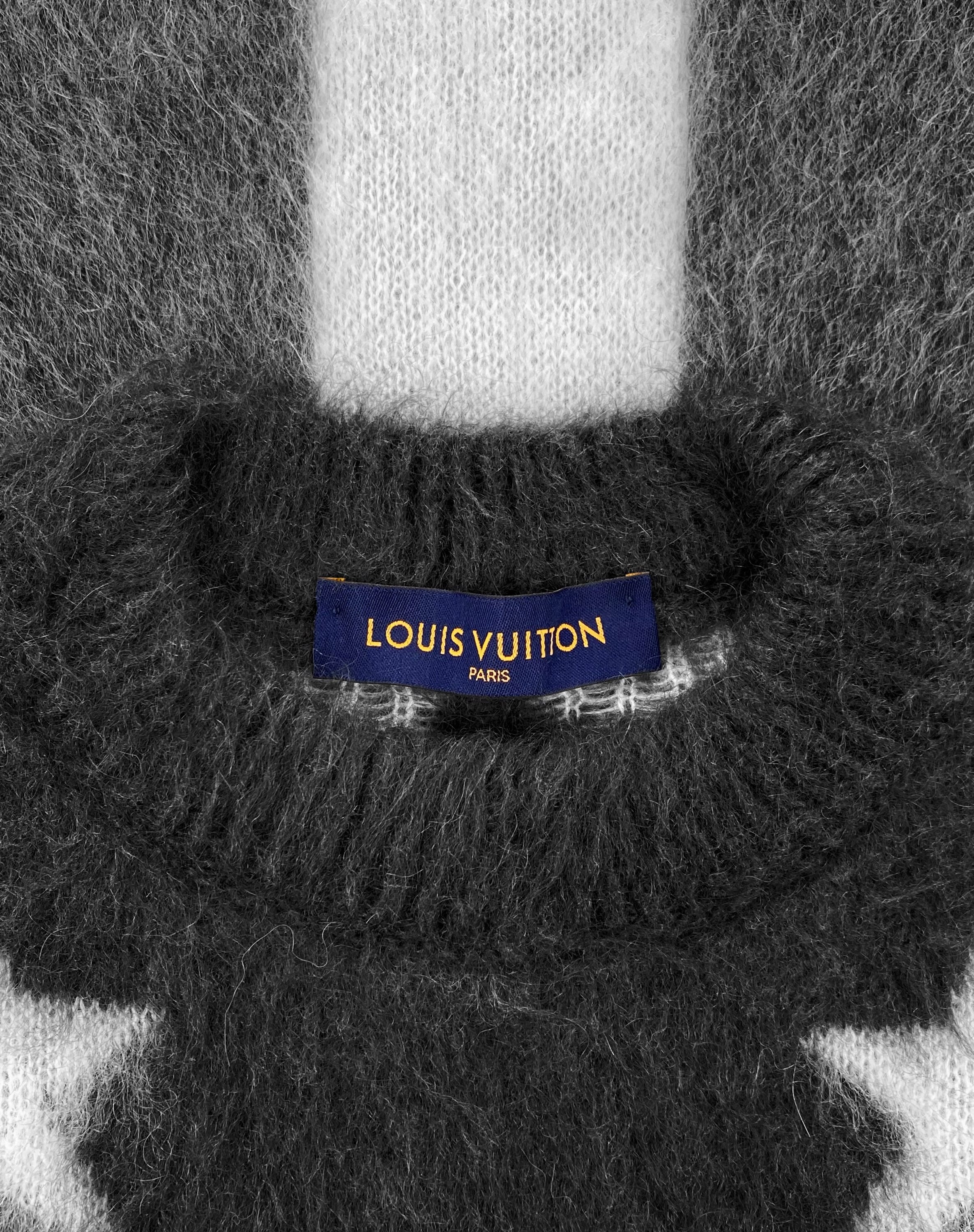 FW19 Louis Vuitton by Virgil Abloh Mohair Flag Knitted Sweater