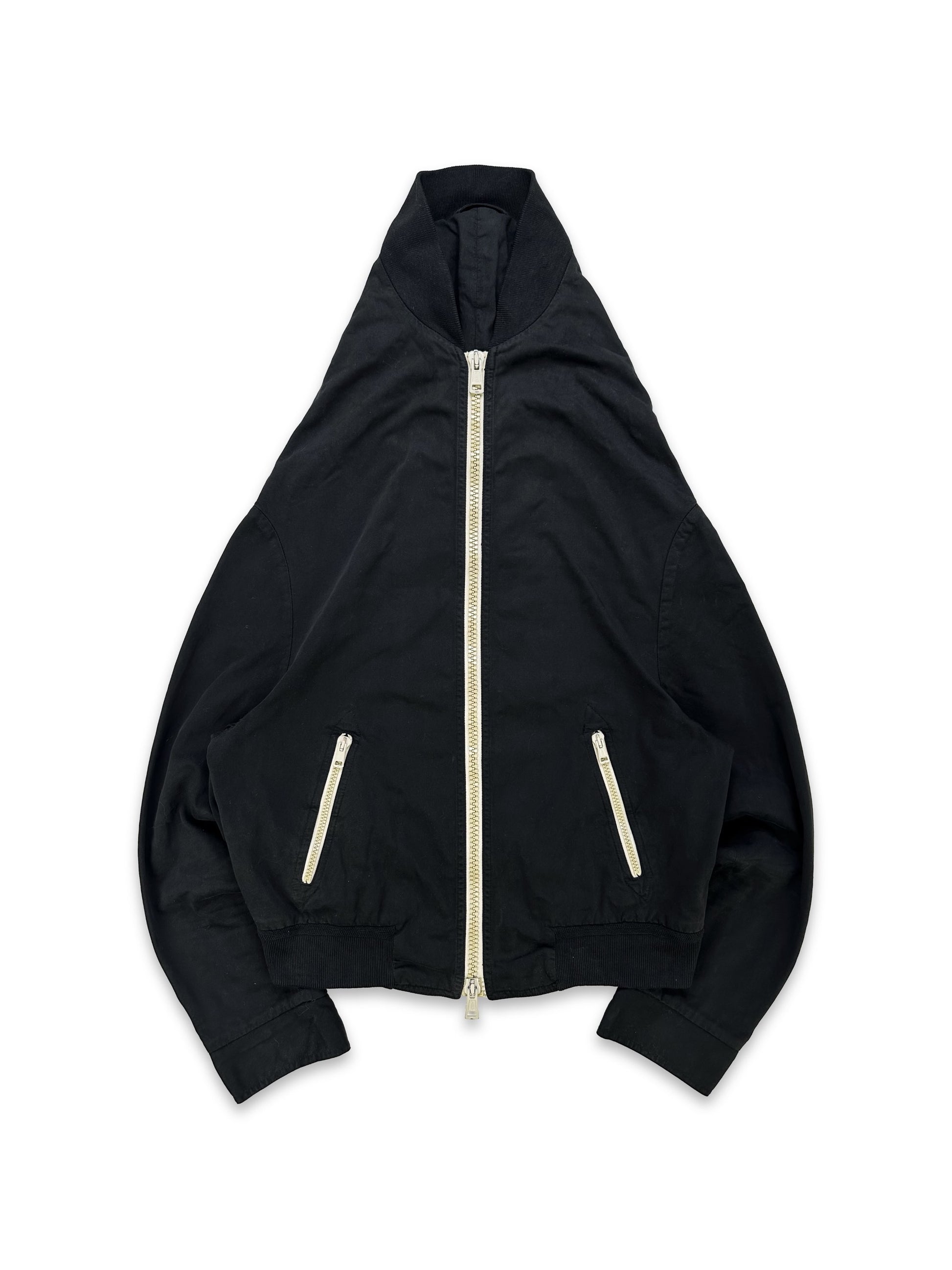 AW05 Maison Margiela ‘Paparazzi’ Hunchback Black Bomber Jacket